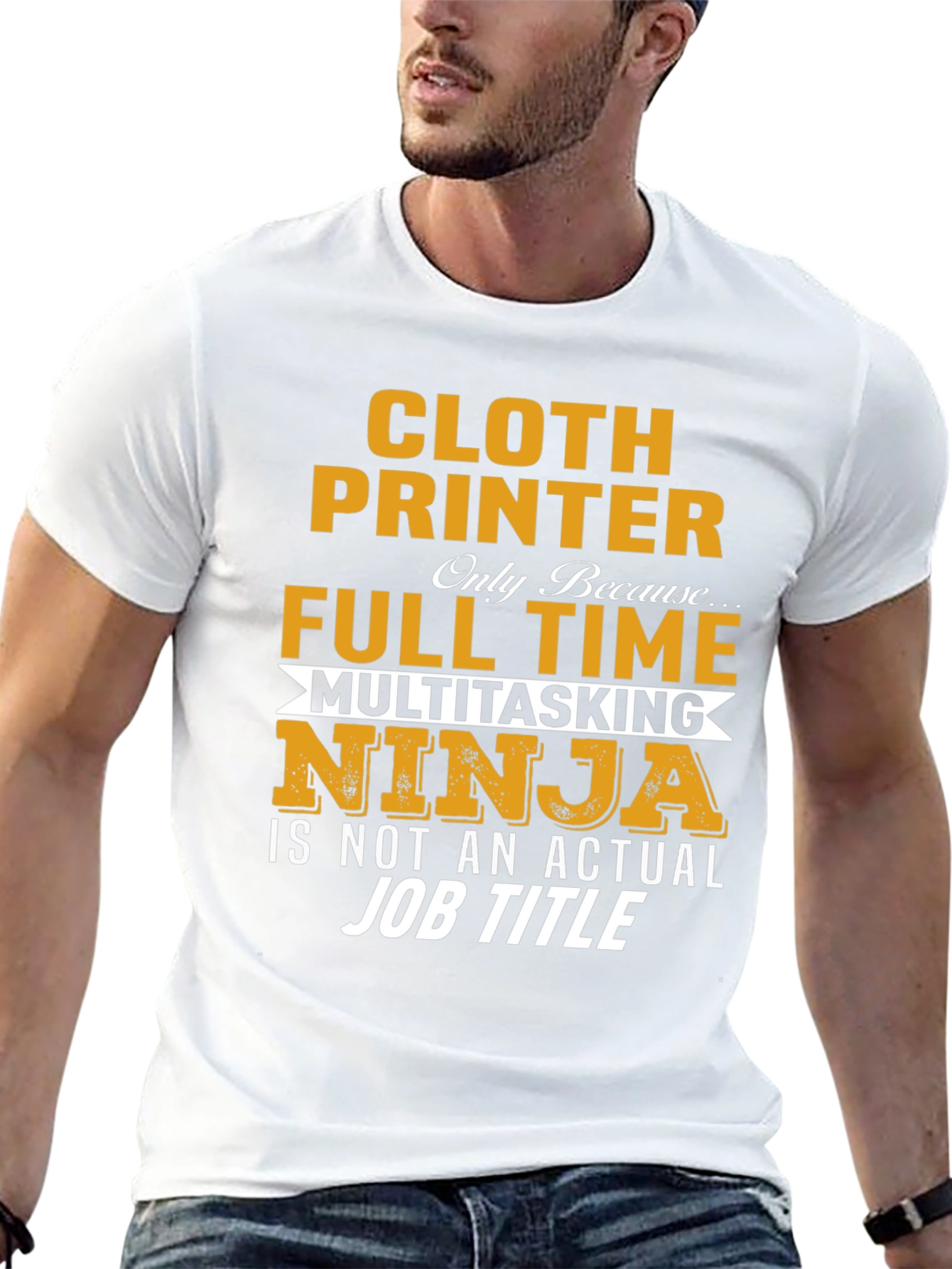 Cloth Printer Full Time Ninja T-Shirt