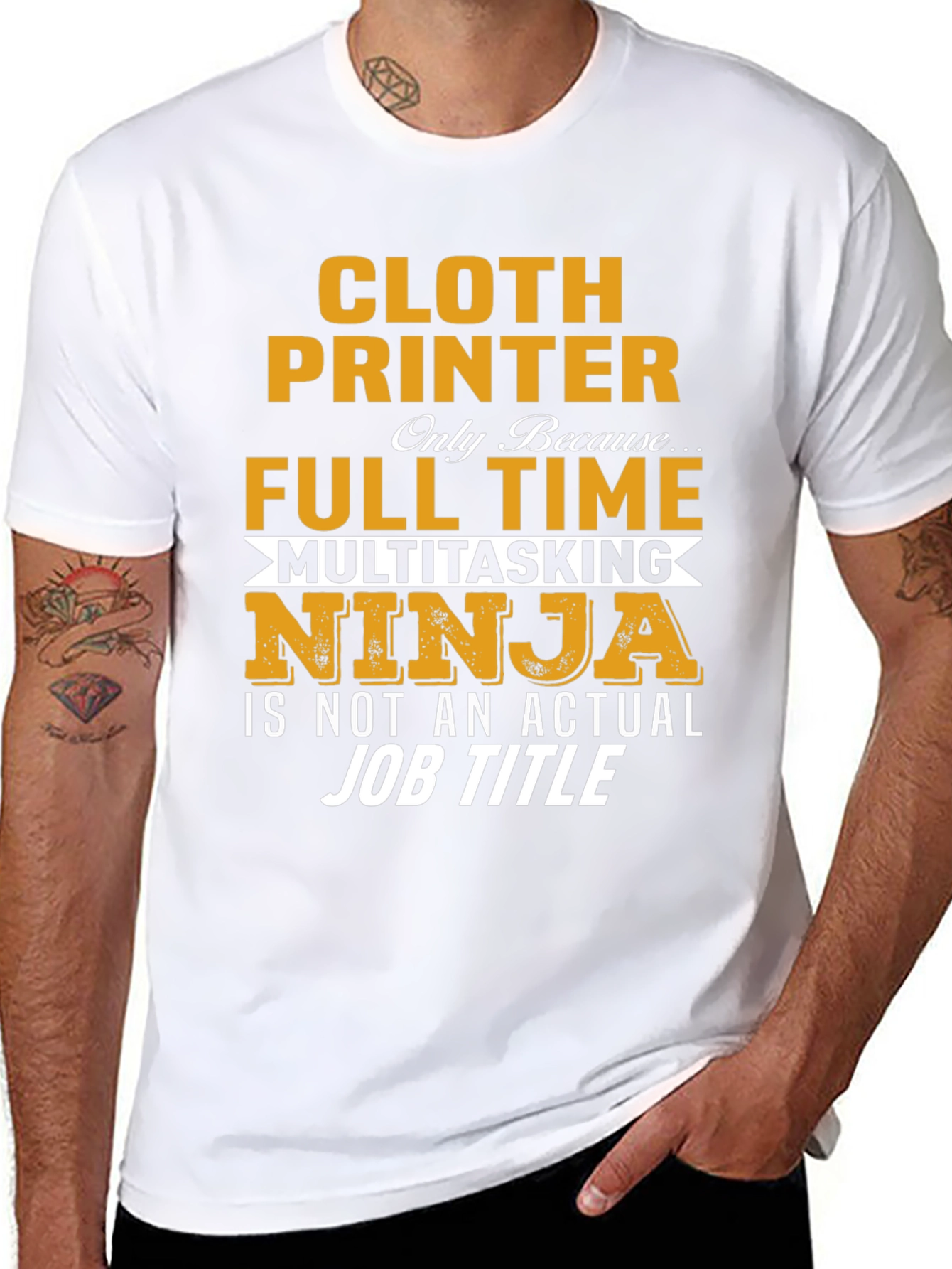 Cloth Printer Full Time Ninja T-Shirt