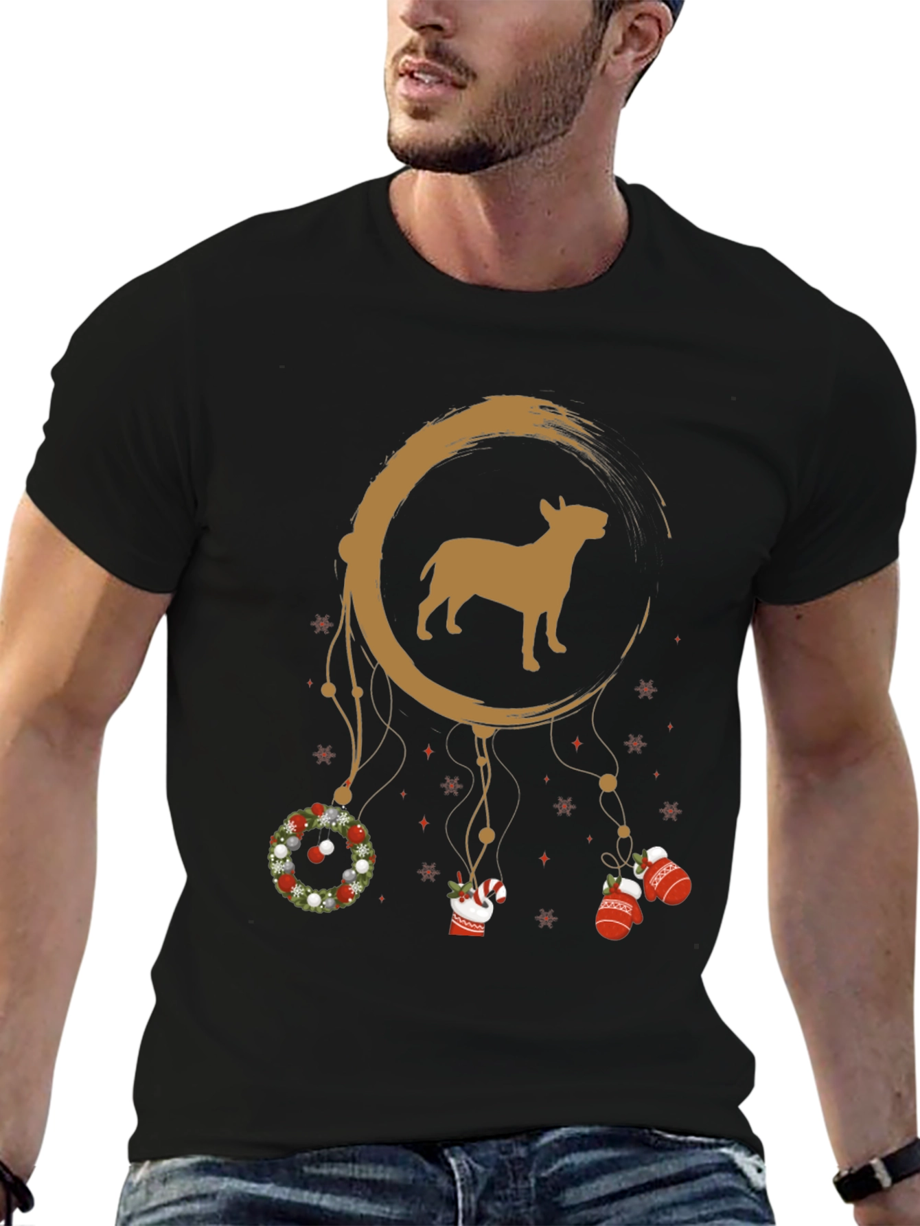 Bull Terrier Christmas Dreamcatcher T-Shirt