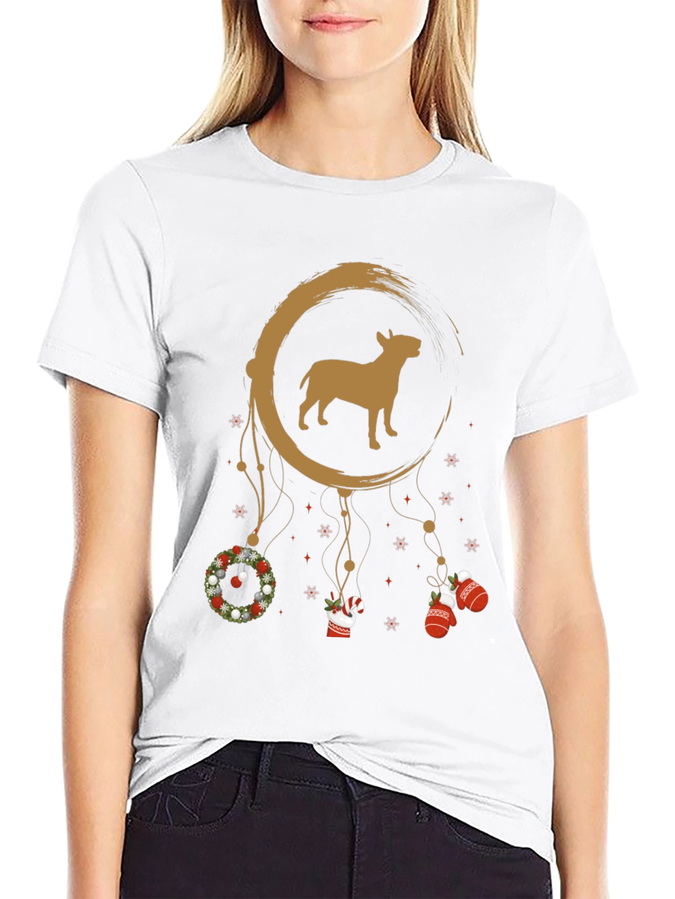 Bull Terrier Christmas Dreamcatcher T-Shirt