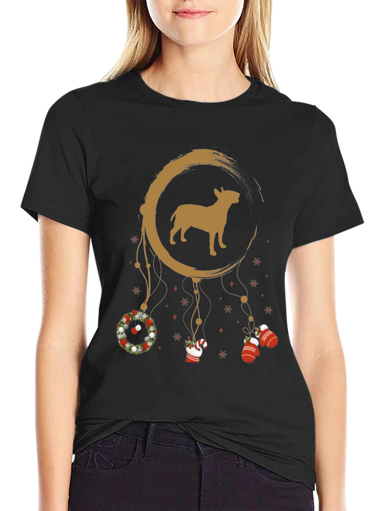 Bull Terrier Christmas Dreamcatcher T-Shirt