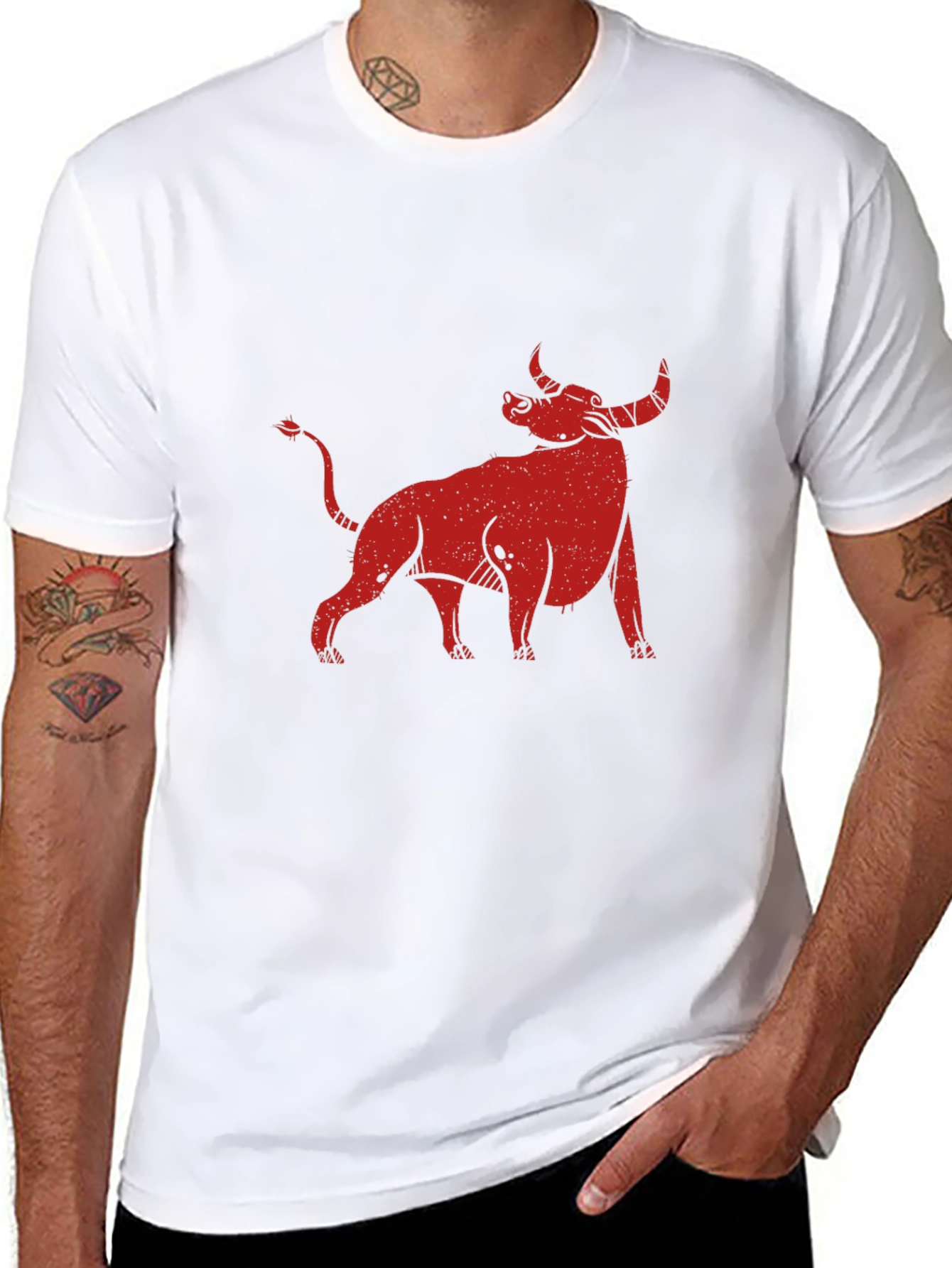 Red Bull Graphic Black Tee - Zodiac Taurus Style