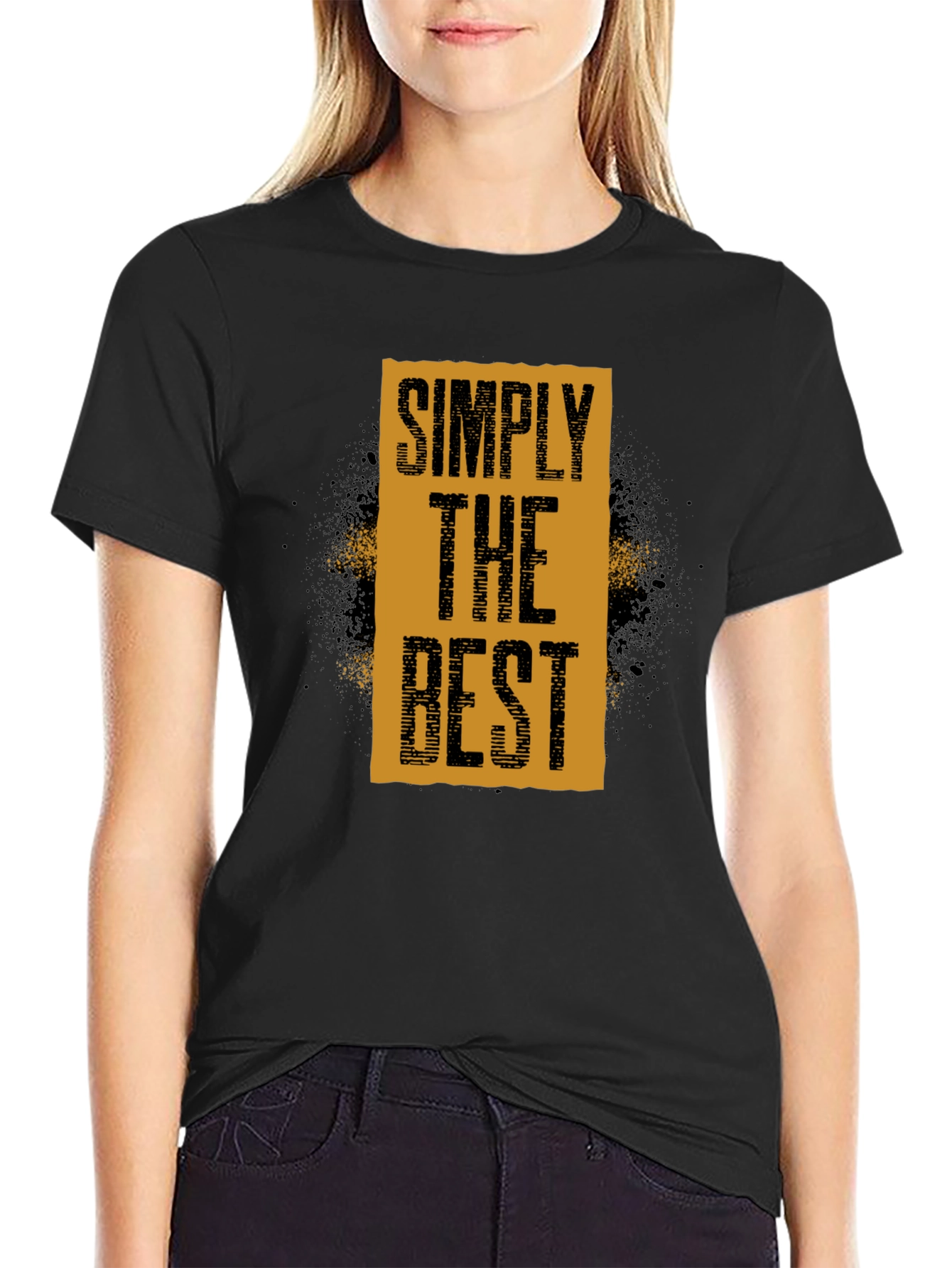 Simply The Best Graphic Tee - Black Cotton T-Shirt