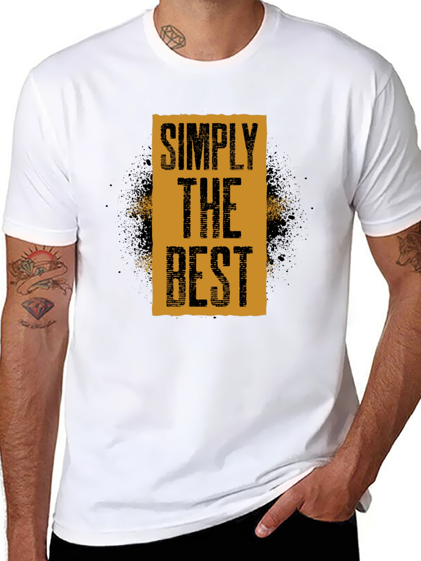 Simply The Best Graphic Tee - Black Cotton T-Shirt