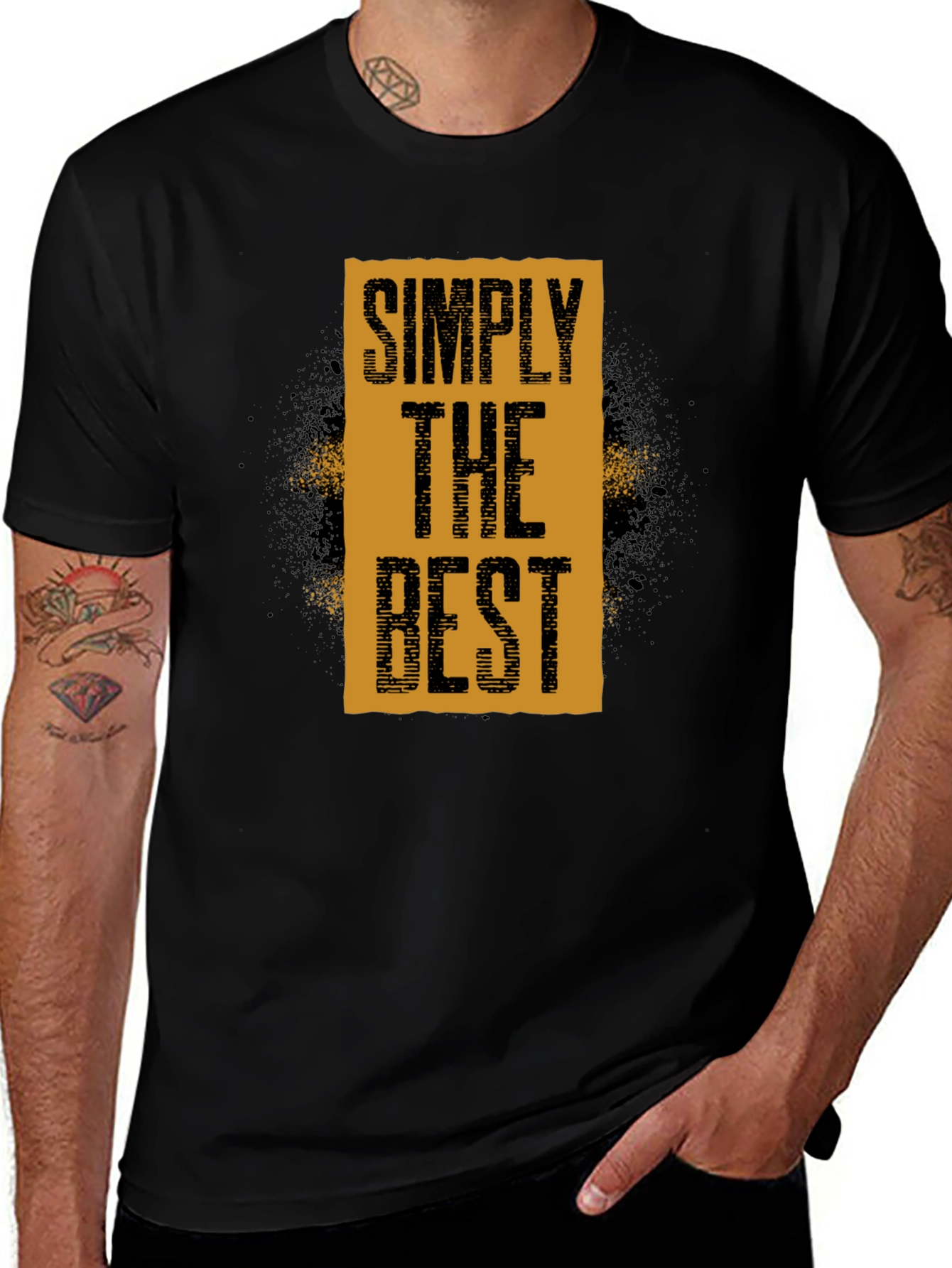 Simply The Best Graphic Tee - Black Cotton T-Shirt