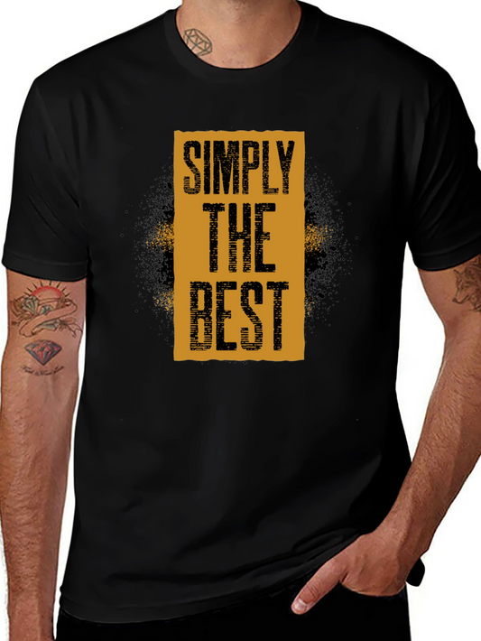Simply The Best Graphic Tee - Black Cotton T-Shirt
