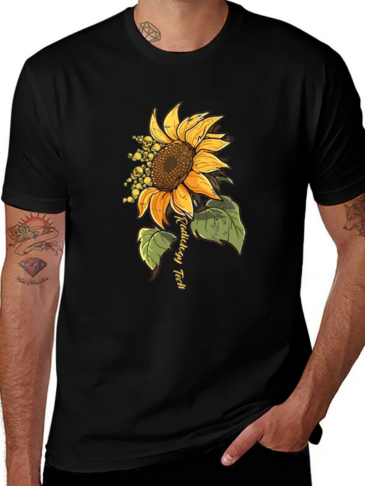 Radiology Tech Sunflower Graphic T-Shirt
