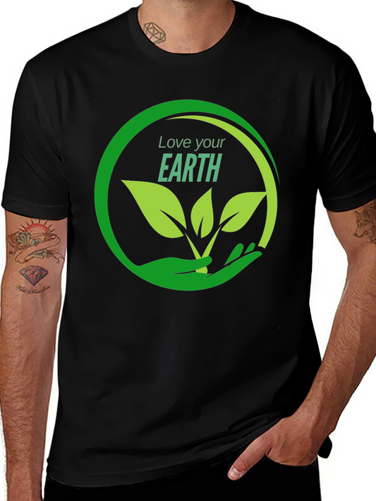 Eco-Friendly Love Your Earth Graphic T-Shirt