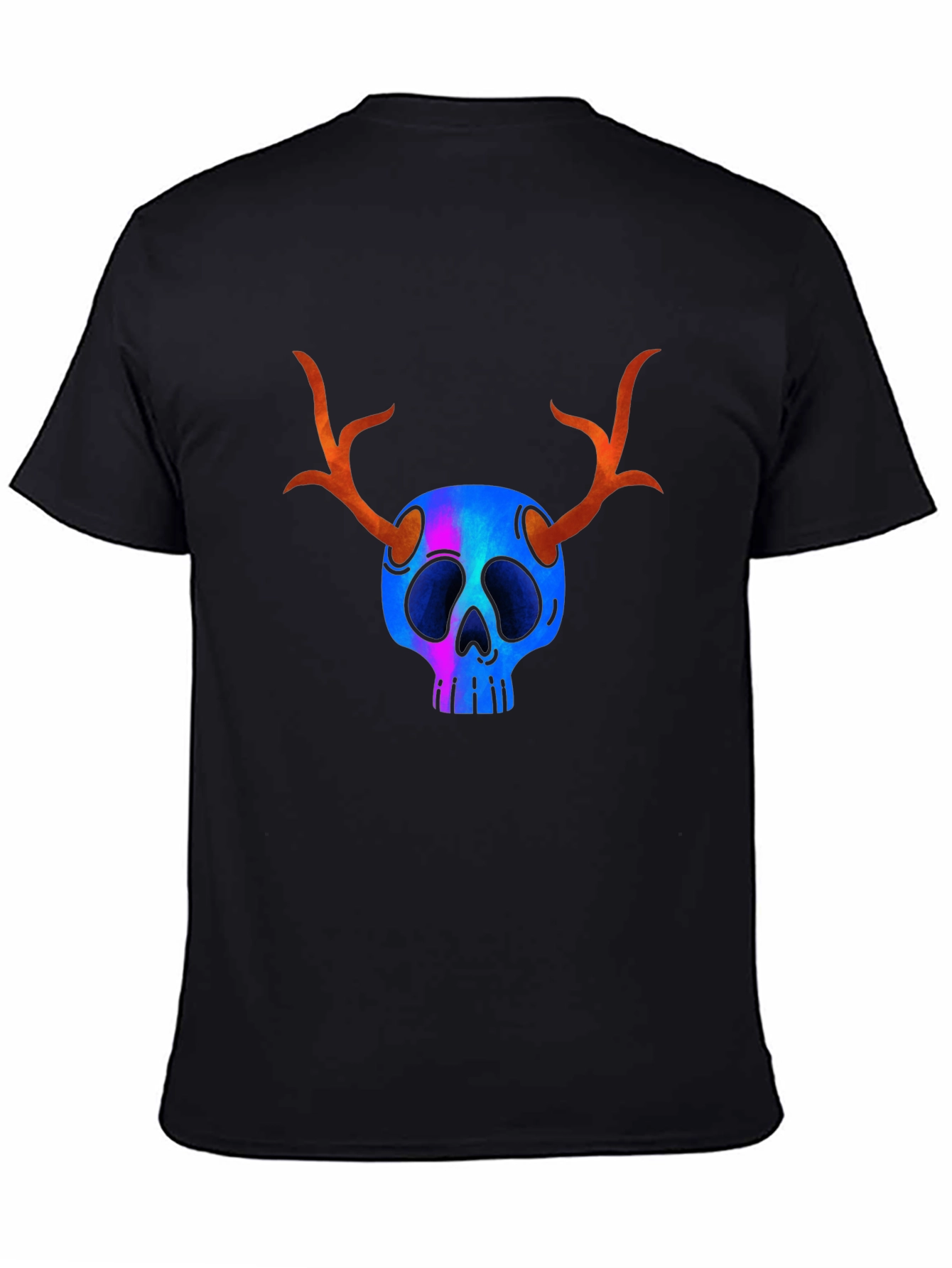 Skull with Antlers Graphic Tee