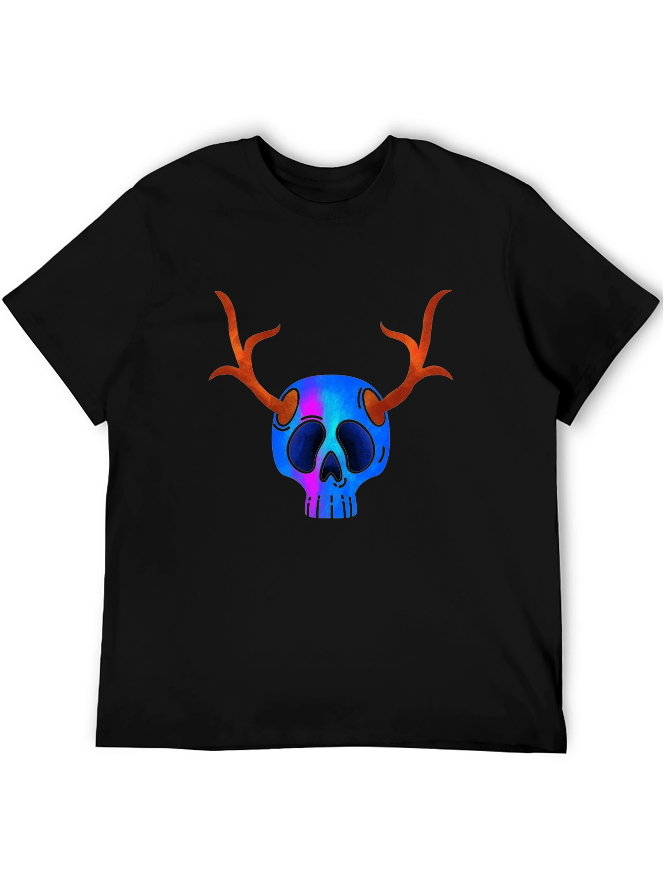 Skull with Antlers Graphic Tee