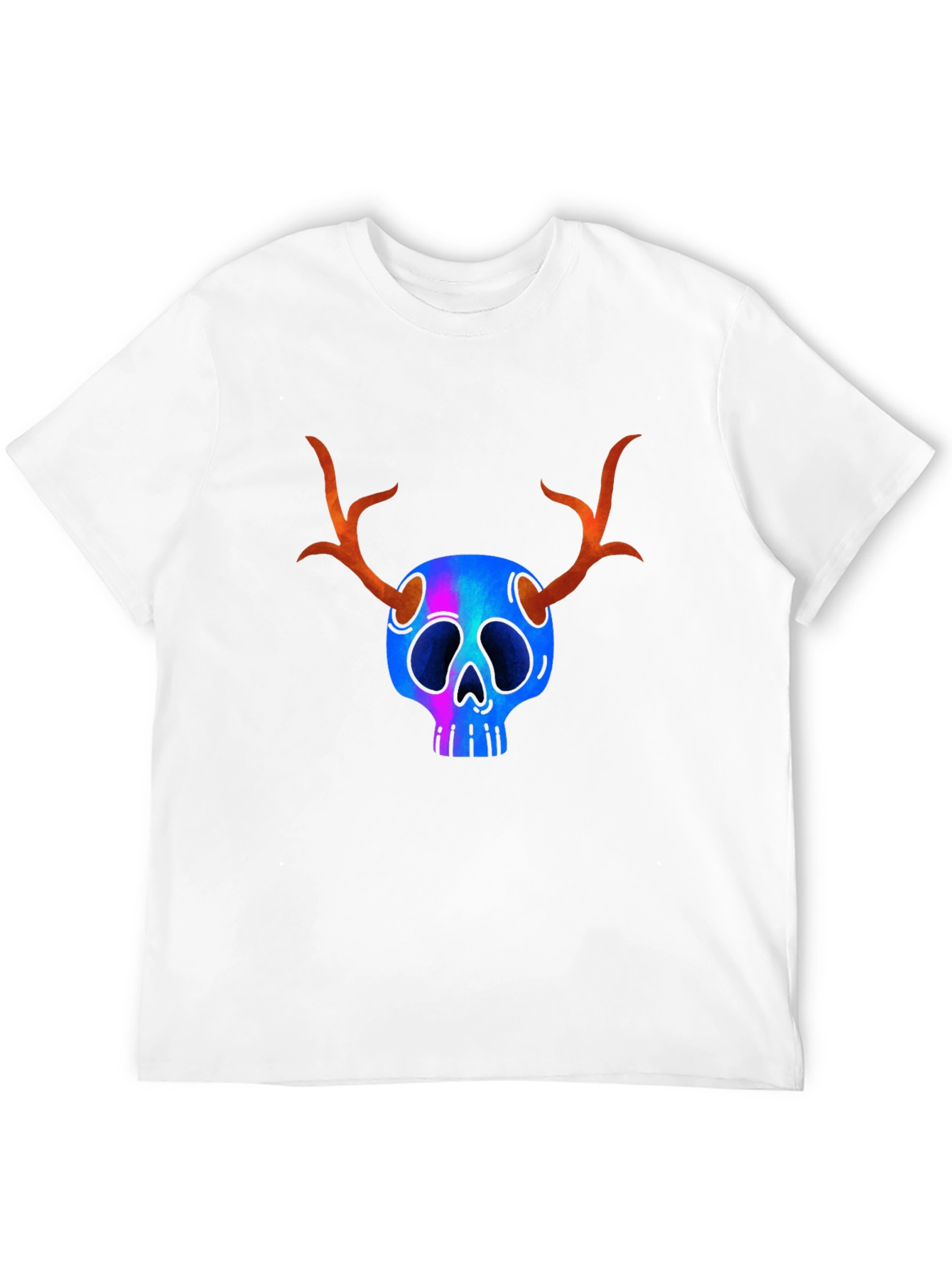 Skull with Antlers Graphic Tee