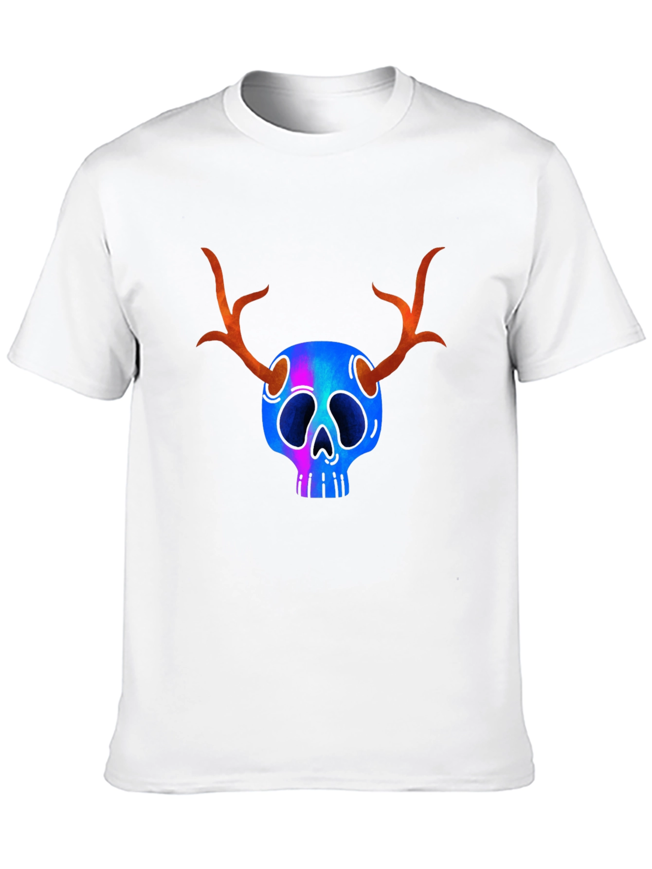 Skull with Antlers Graphic Tee