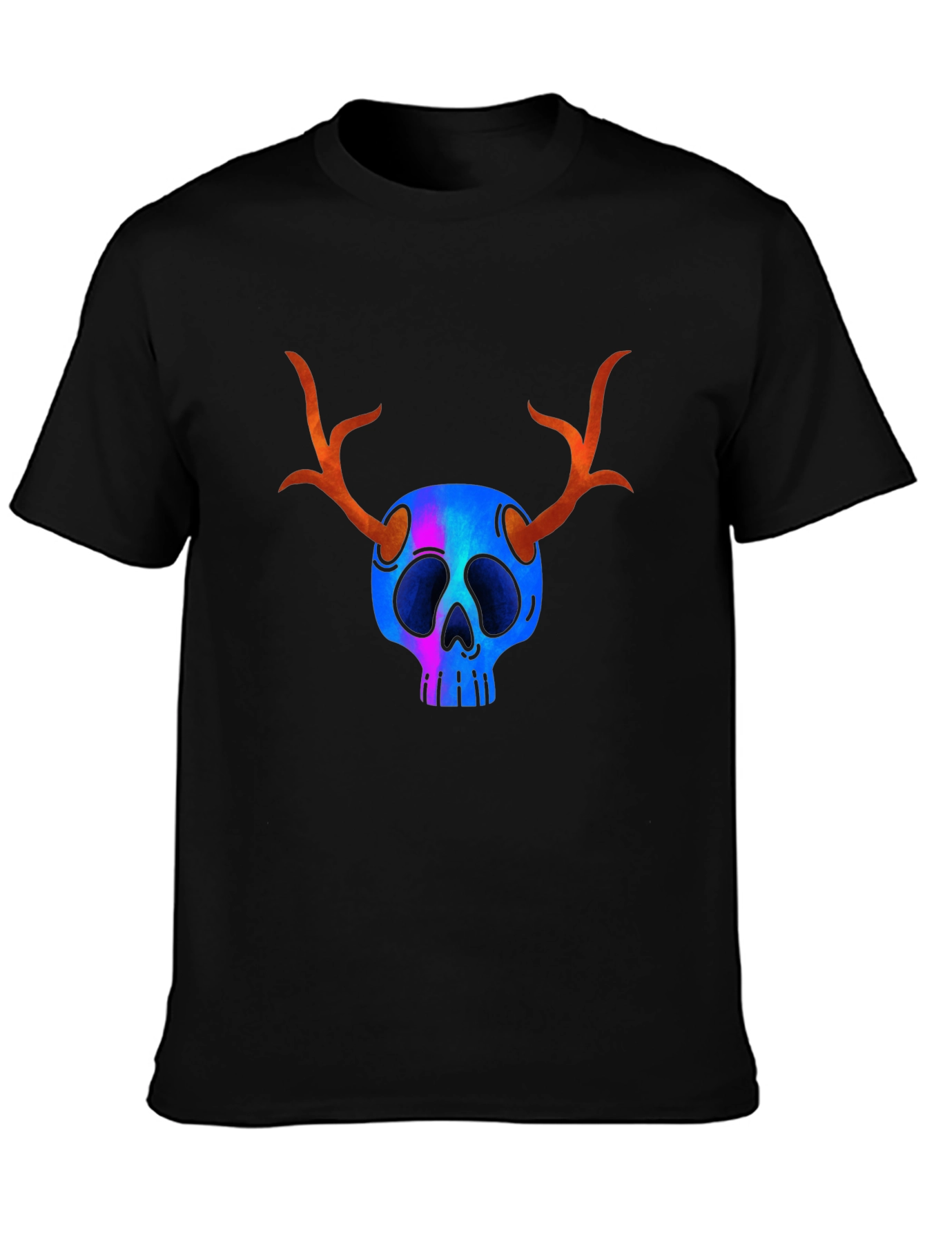 Skull with Antlers Graphic Tee