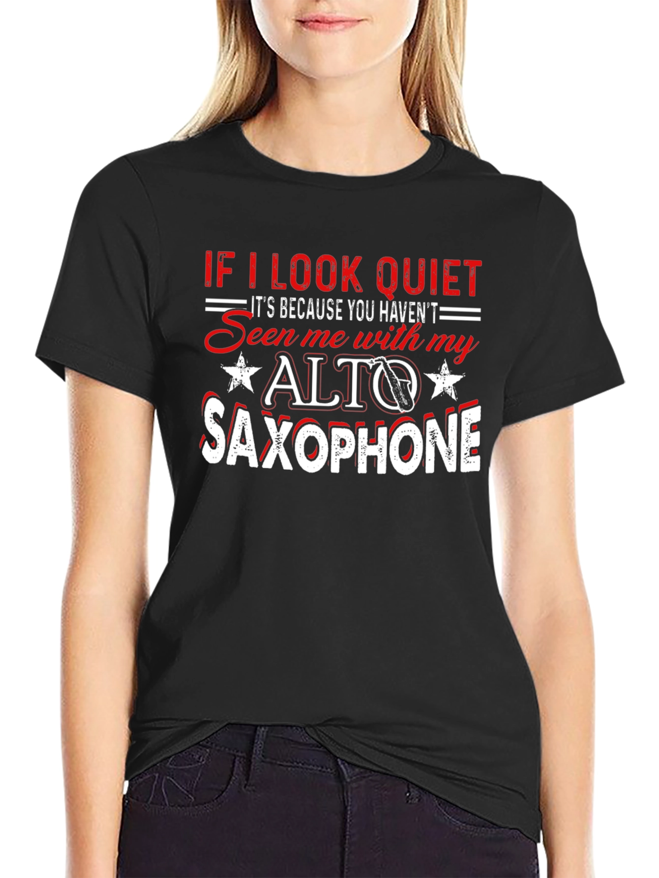 Alto Saxophone T-Shirt - Quiet Musician Tee