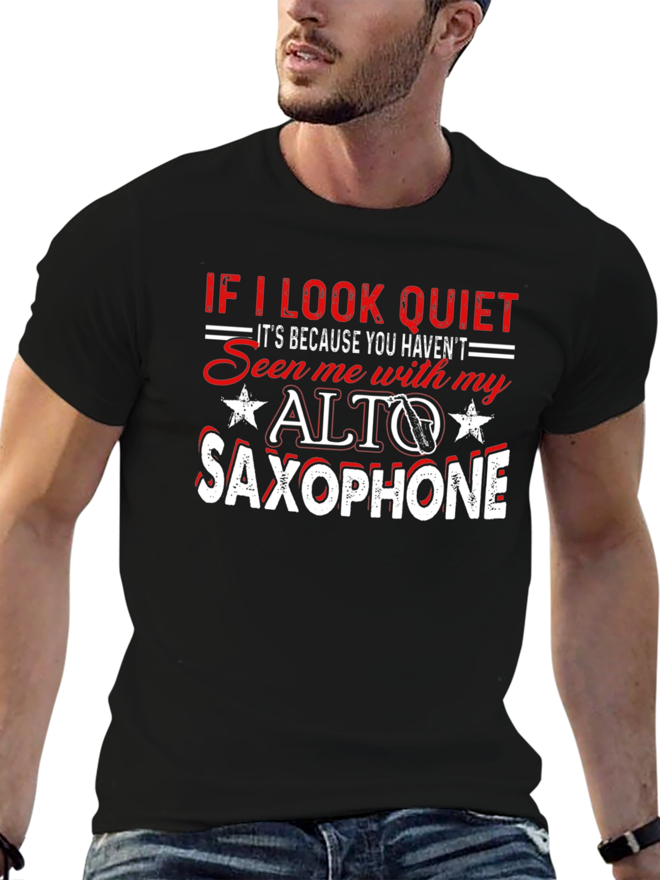 Alto Saxophone T-Shirt - Quiet Musician Tee