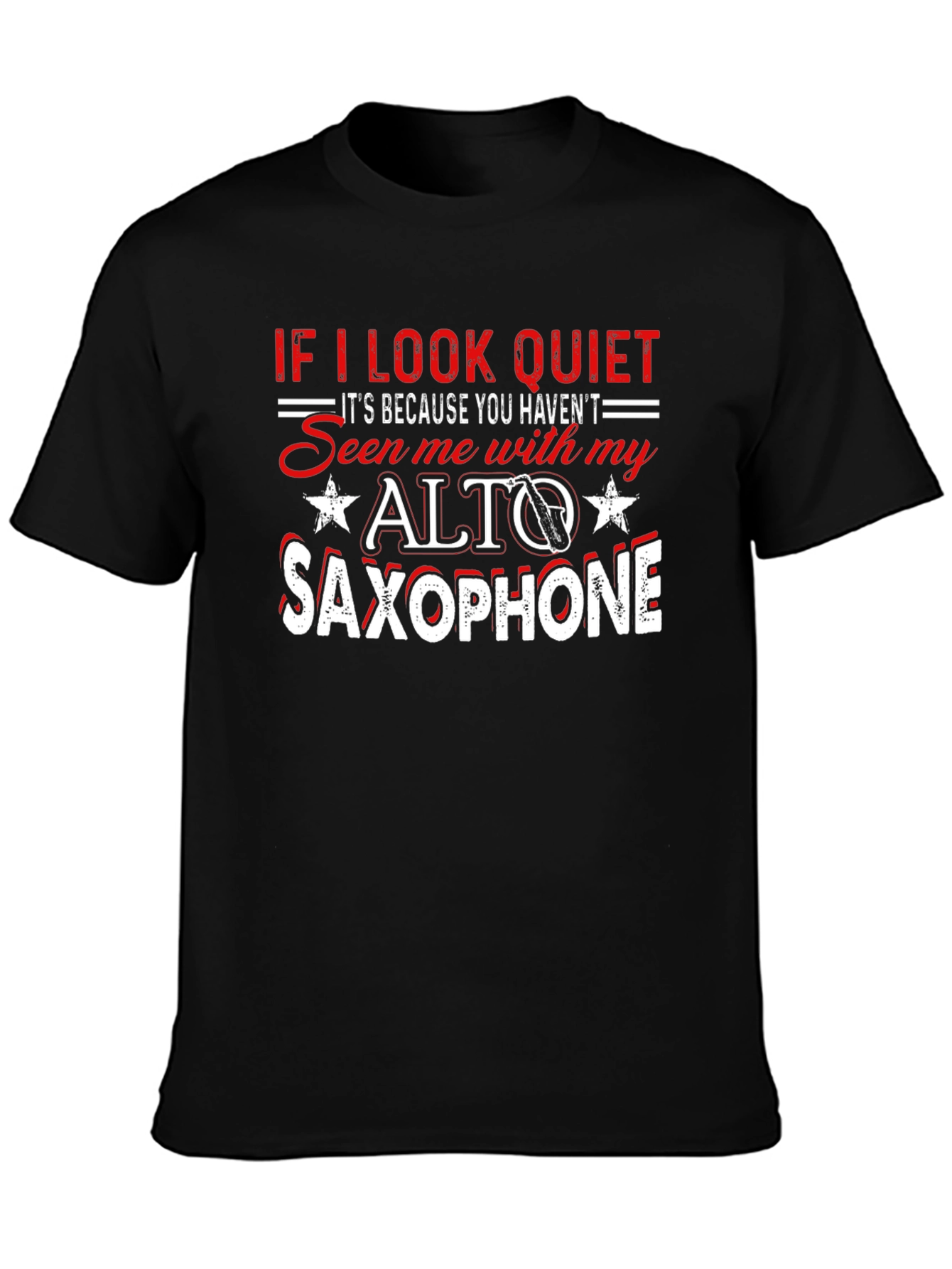 Alto Saxophone T-Shirt - Quiet Musician Tee