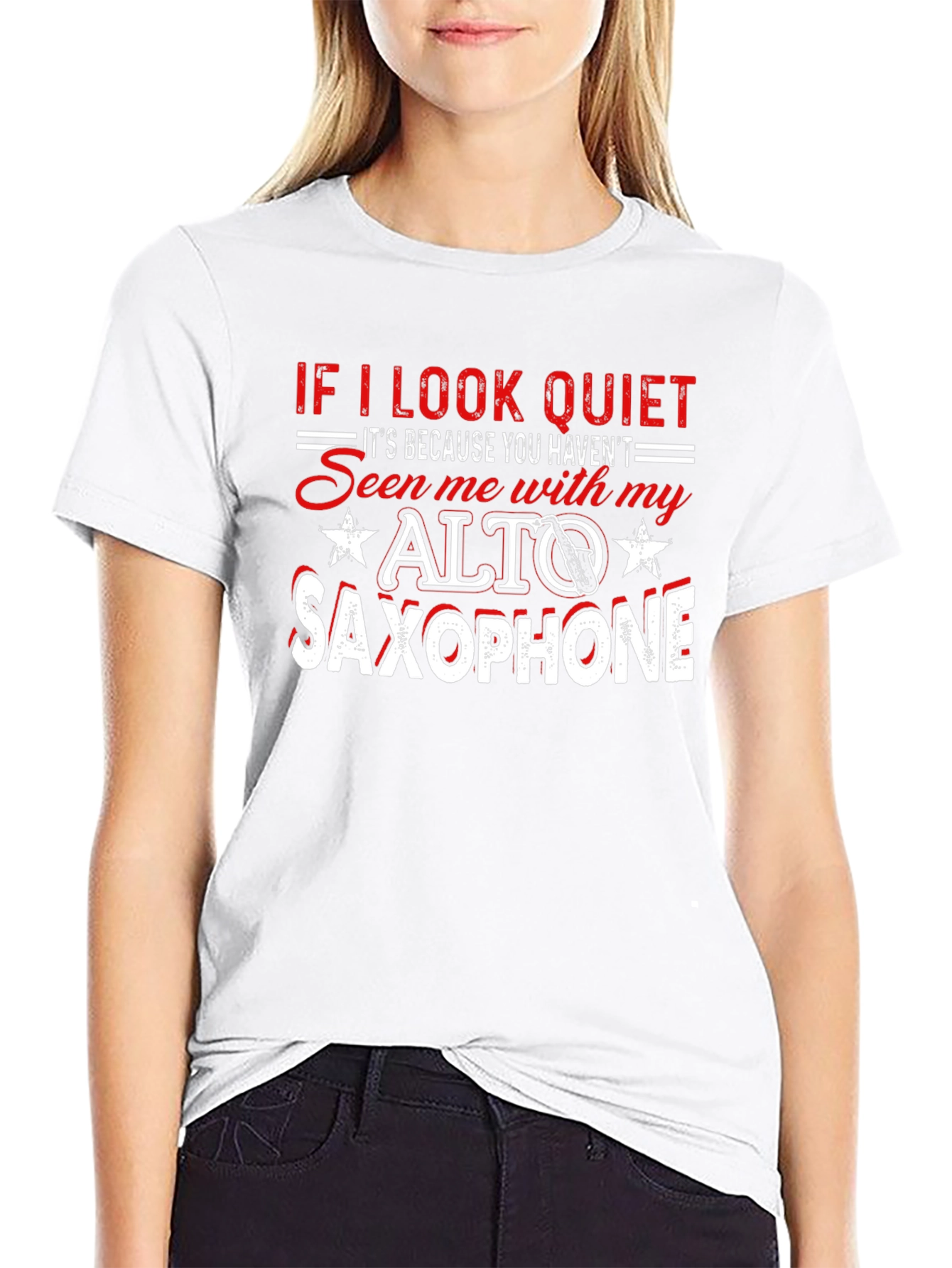 Alto Saxophone T-Shirt - Quiet Musician Tee