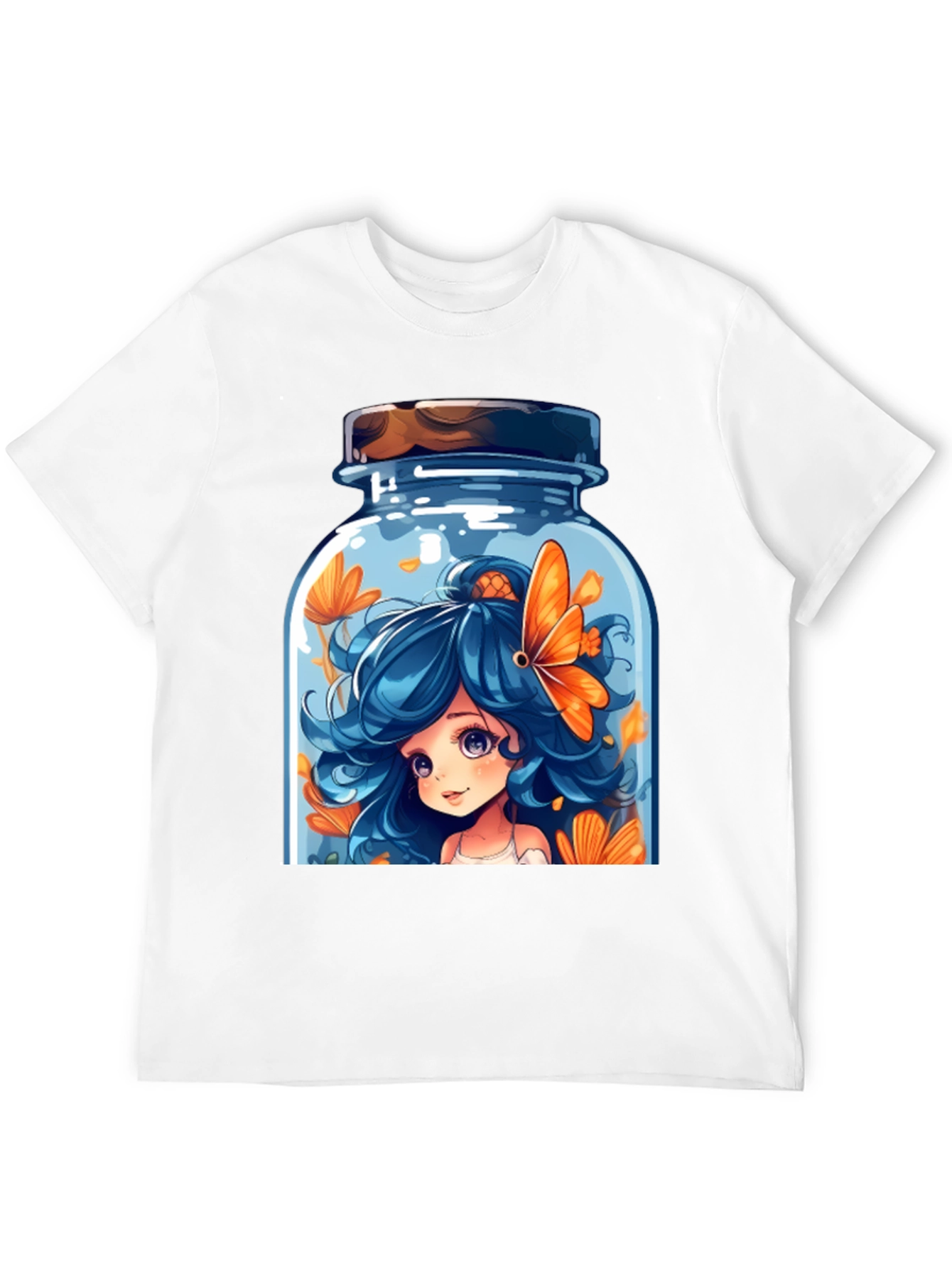 Cartoon Girl in a Jar Graphic T-Shirt
