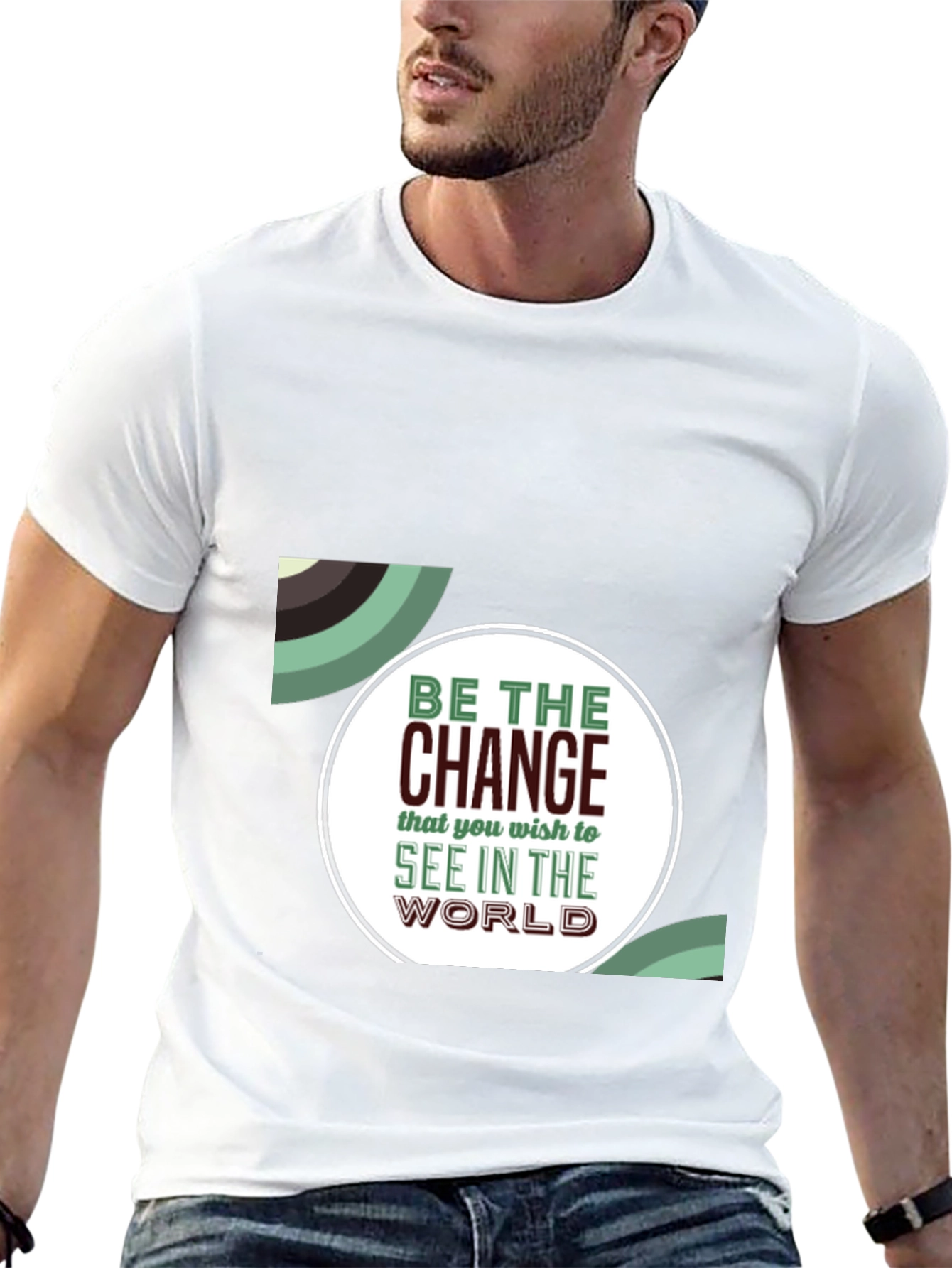 Be the Change Graphic T-Shirt - Stylish Motivational Tee