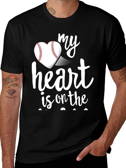 Baseball Heart T-Shirt - My Heart is on the Line Tee