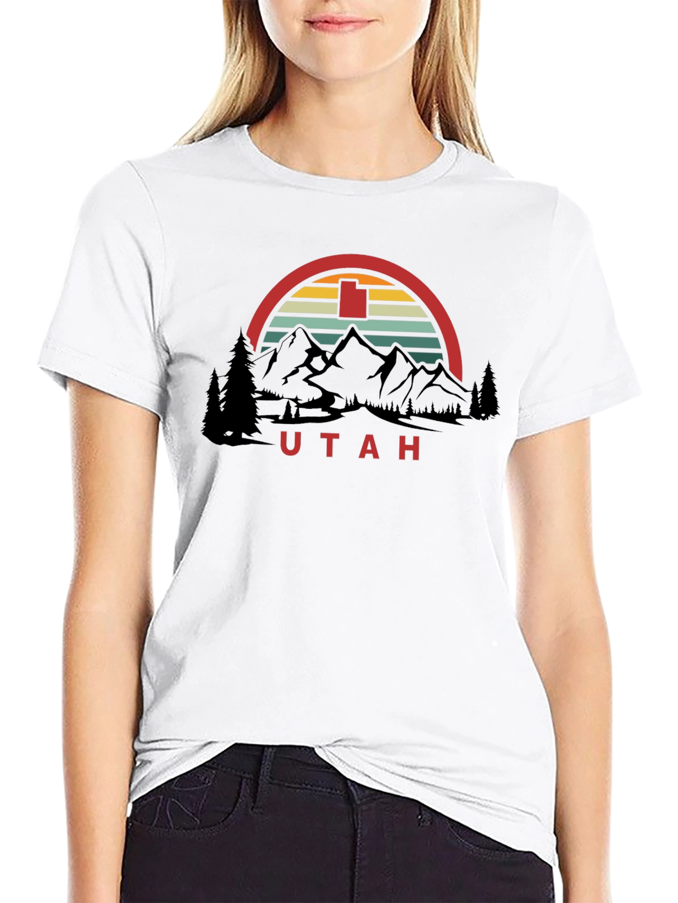 Utah Retro Graphic T-Shirt - Mountain Design