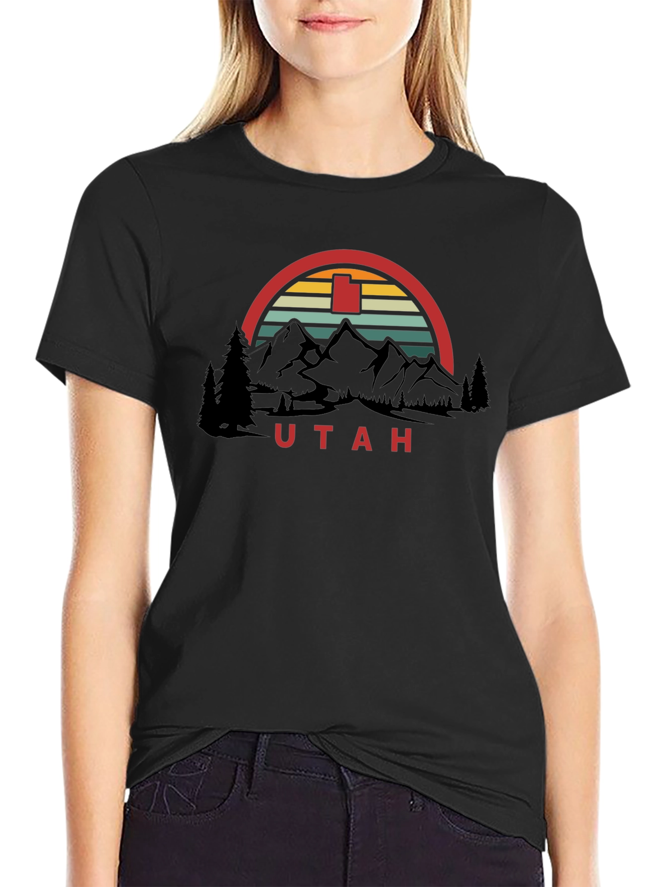 Utah Retro Graphic T-Shirt - Mountain Design