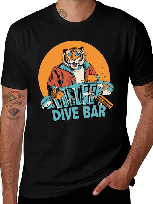 Cool Tiger Dive Bar Graphic Tee