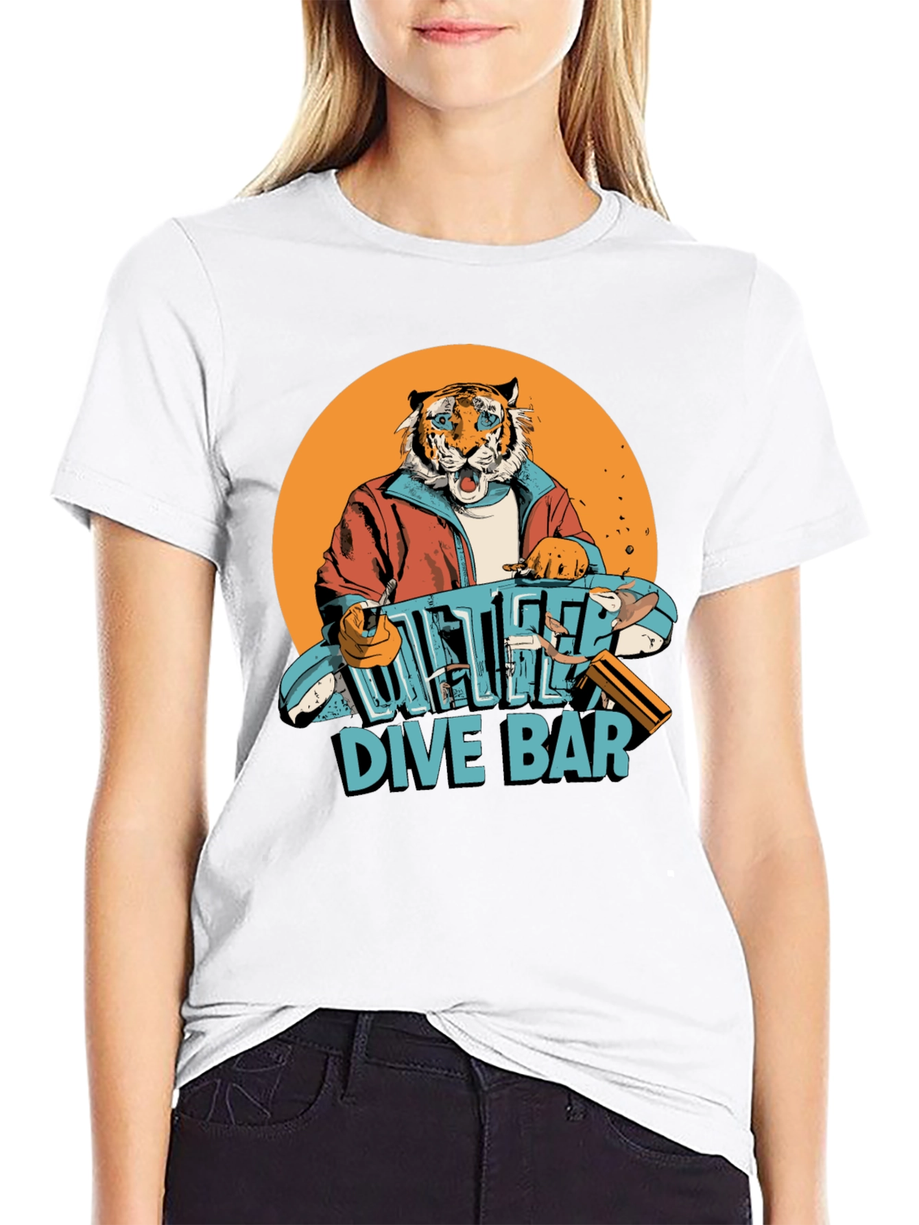 Cool Tiger Dive Bar Graphic Tee