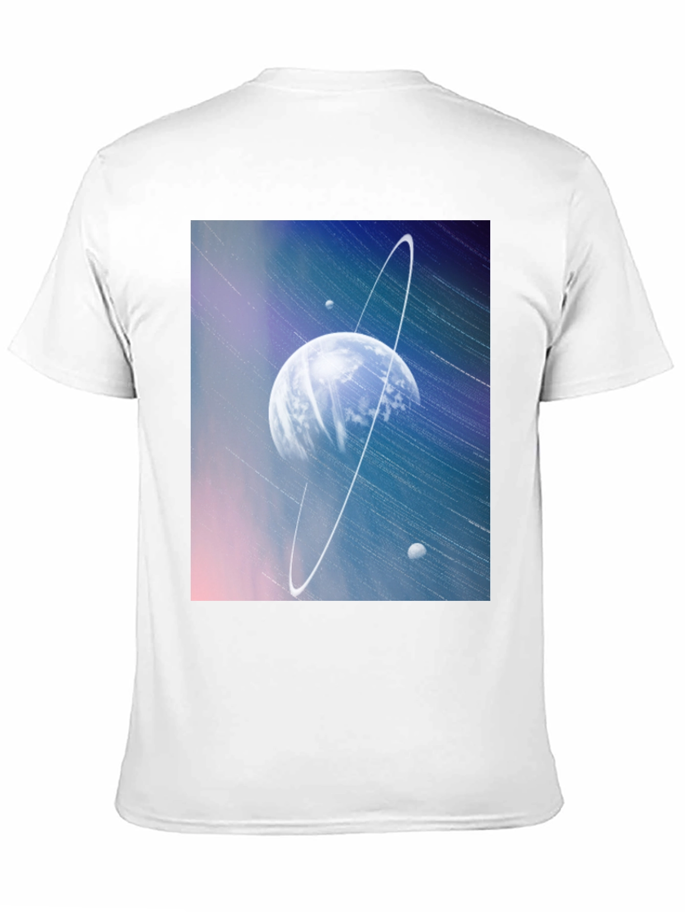 Cosmic Planet Graphic Tee - Black Casual T-Shirt