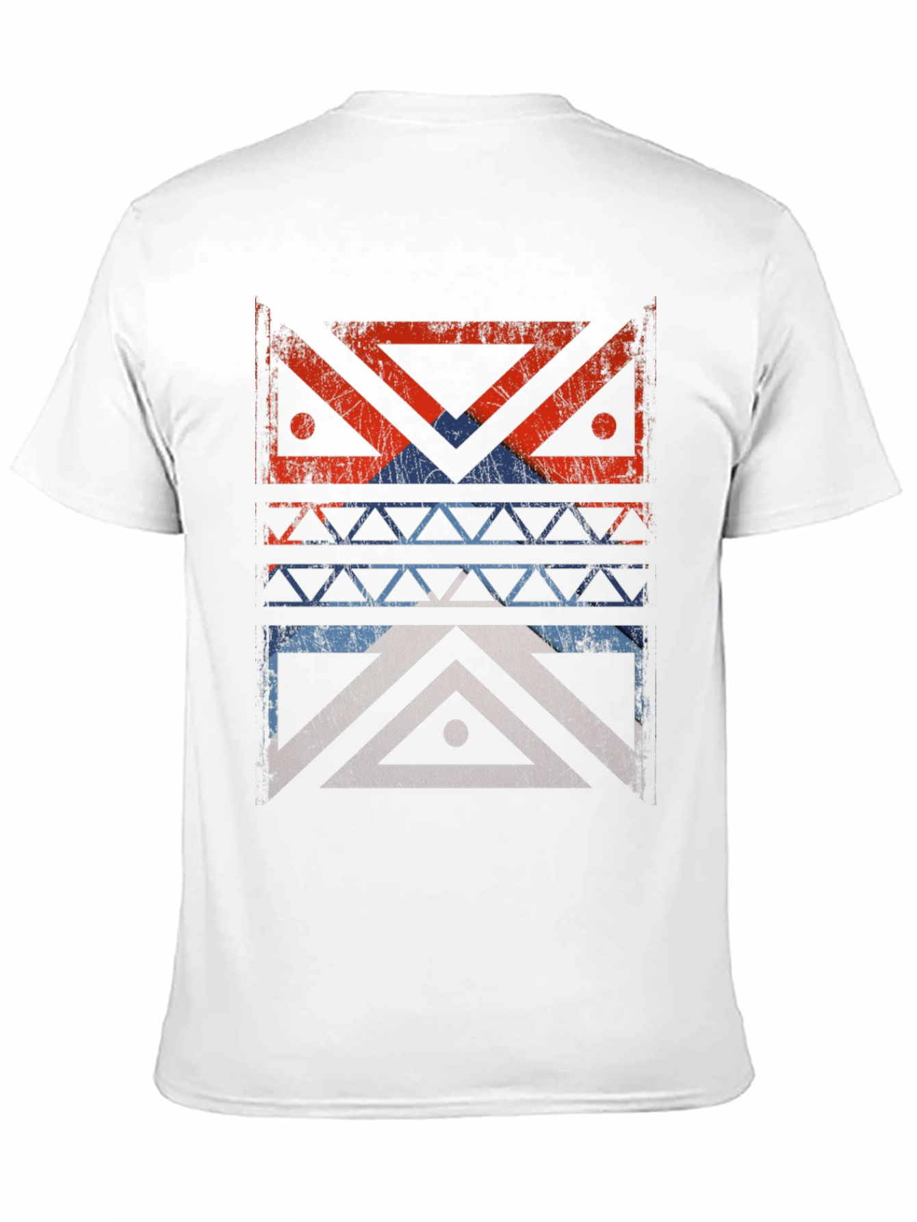 Distressed Geometric Design Graphic Tee