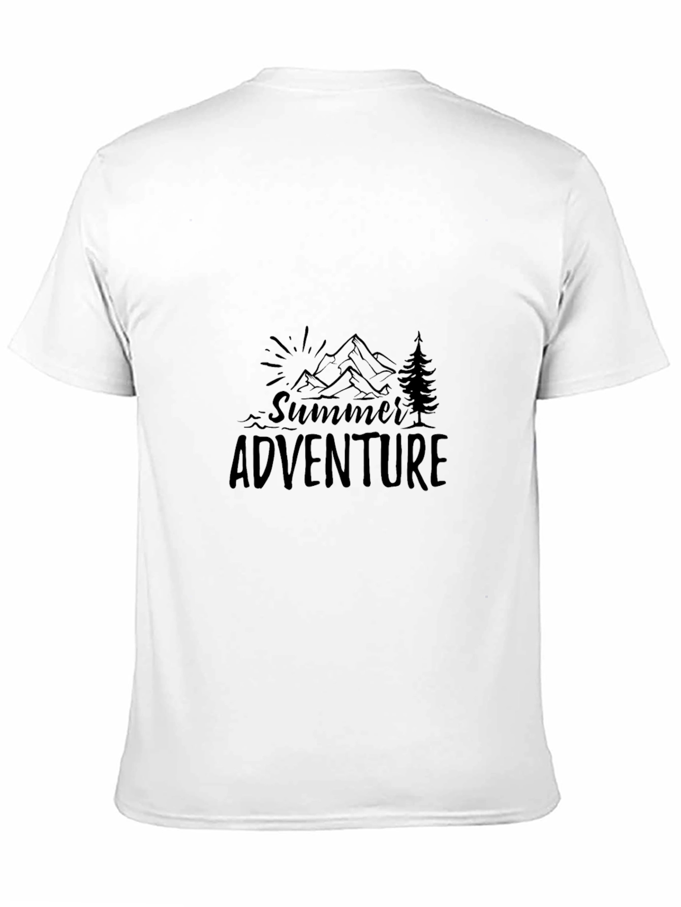 Summer Adventure Graphic Tee - Black Cotton Blend
