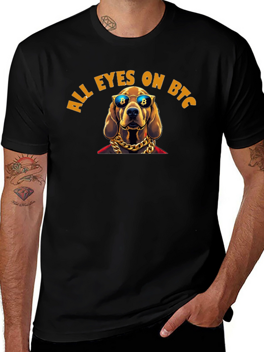 All Eyes On BTC Dog T-Shirt Crypto Fashion