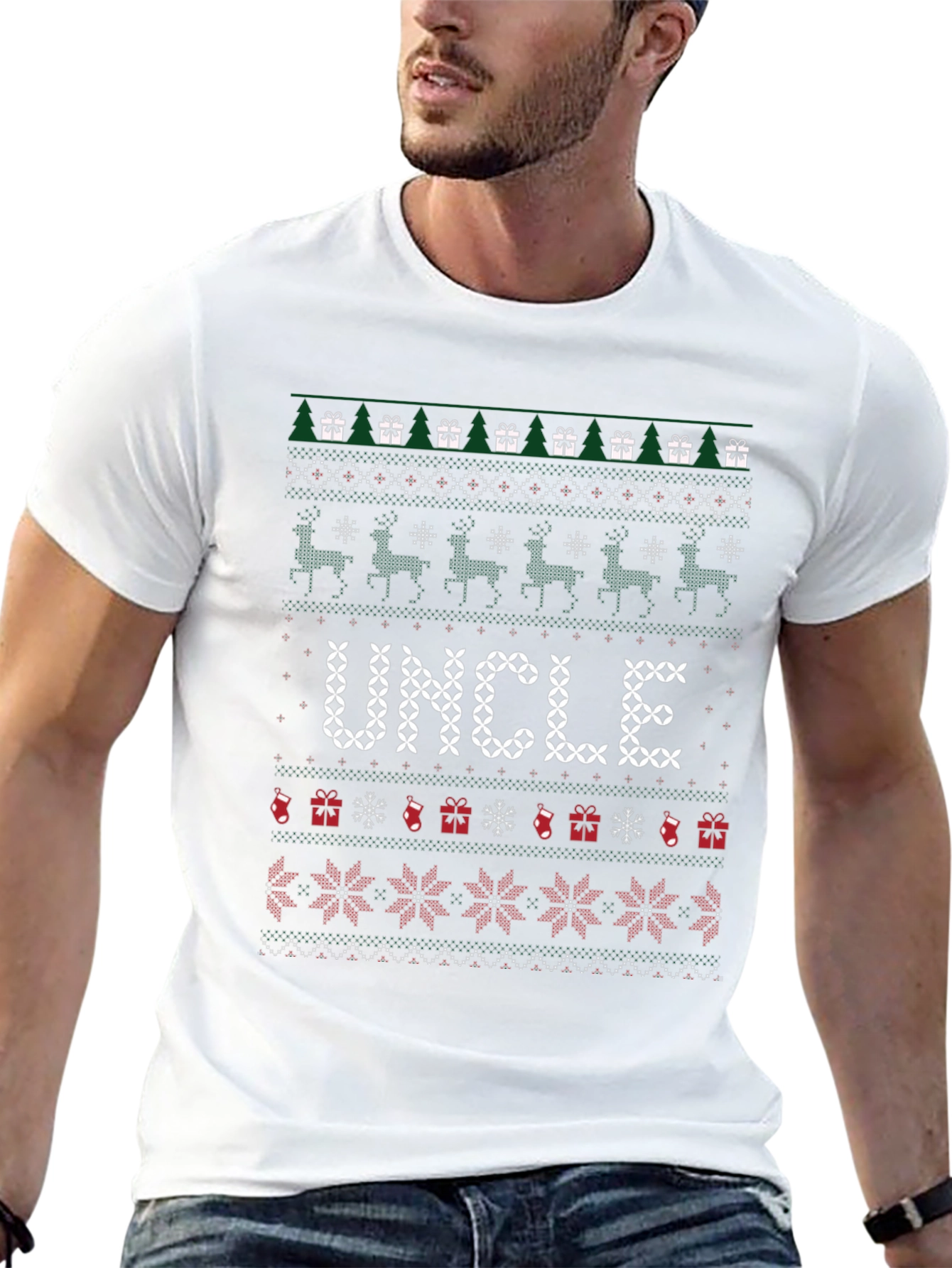 Ugly Christmas Sweater Uncle T-Shirt