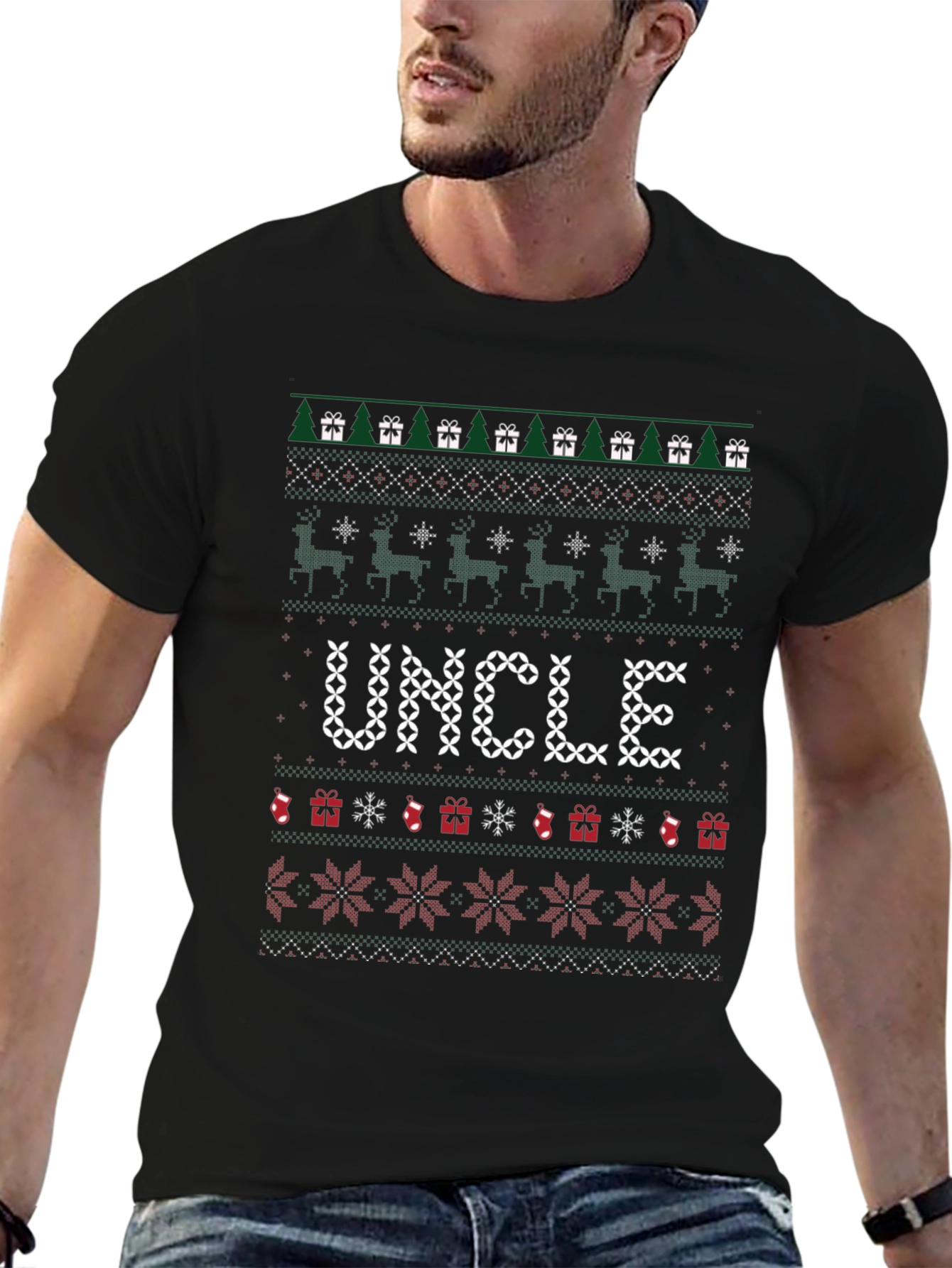 Ugly Christmas Sweater Uncle T-Shirt