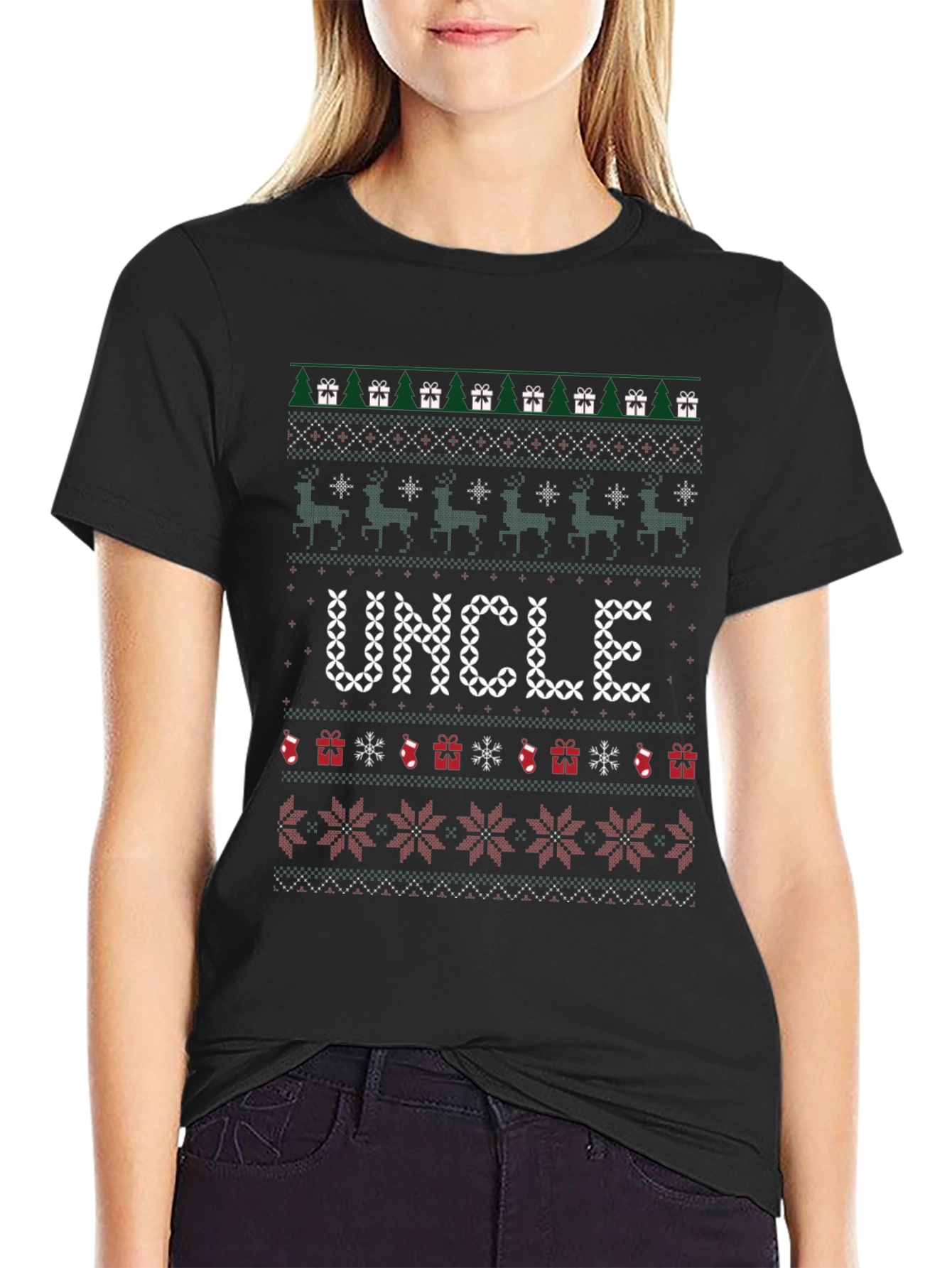 Ugly Christmas Sweater Uncle T-Shirt