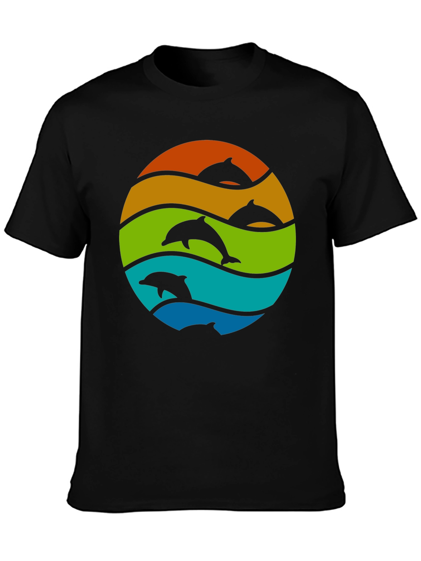 Dolphin Sunset T-Shirt - Stylish Graphic Tee