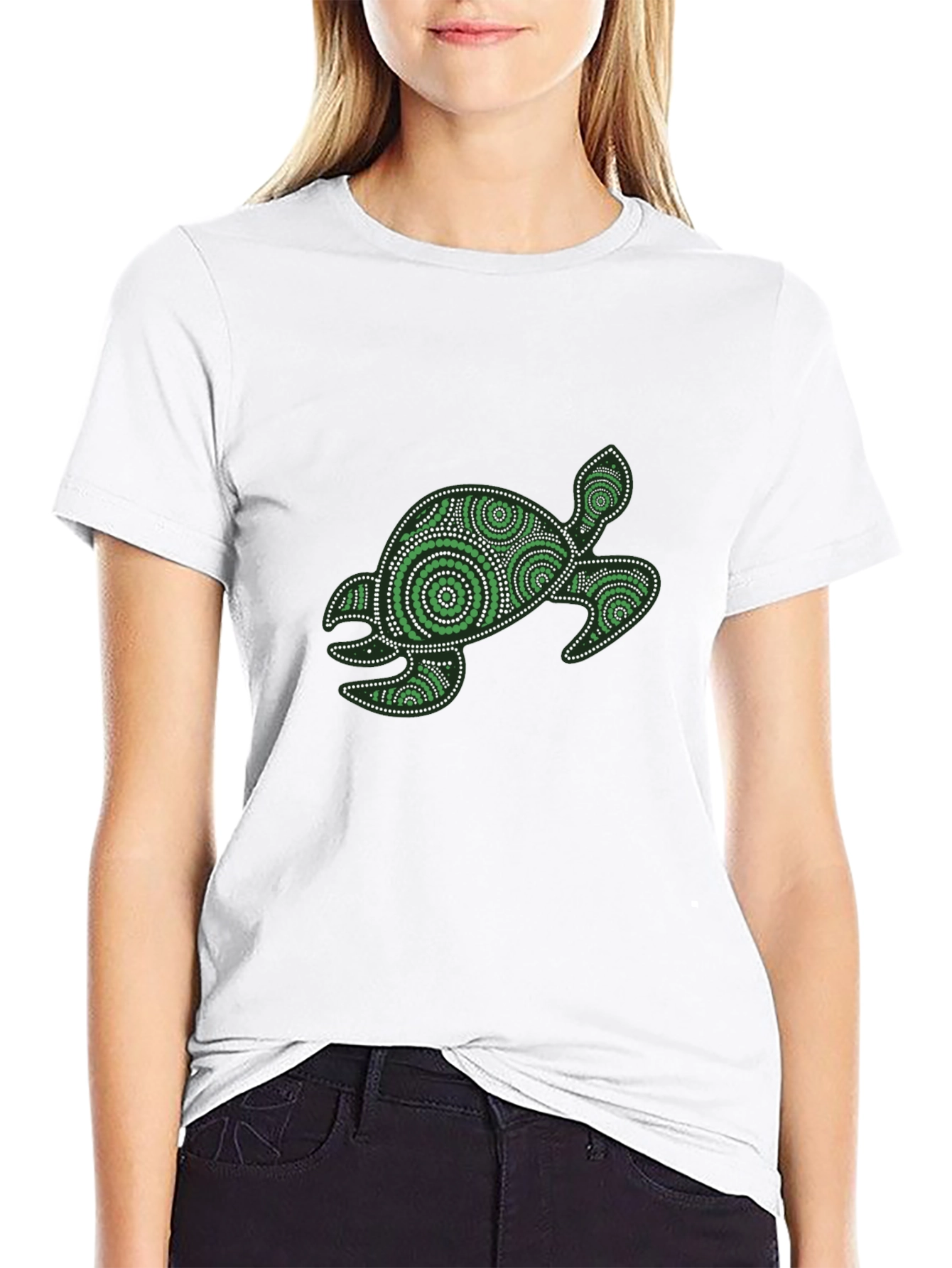Turtle Graphic T-Shirt - Black Cotton Tee