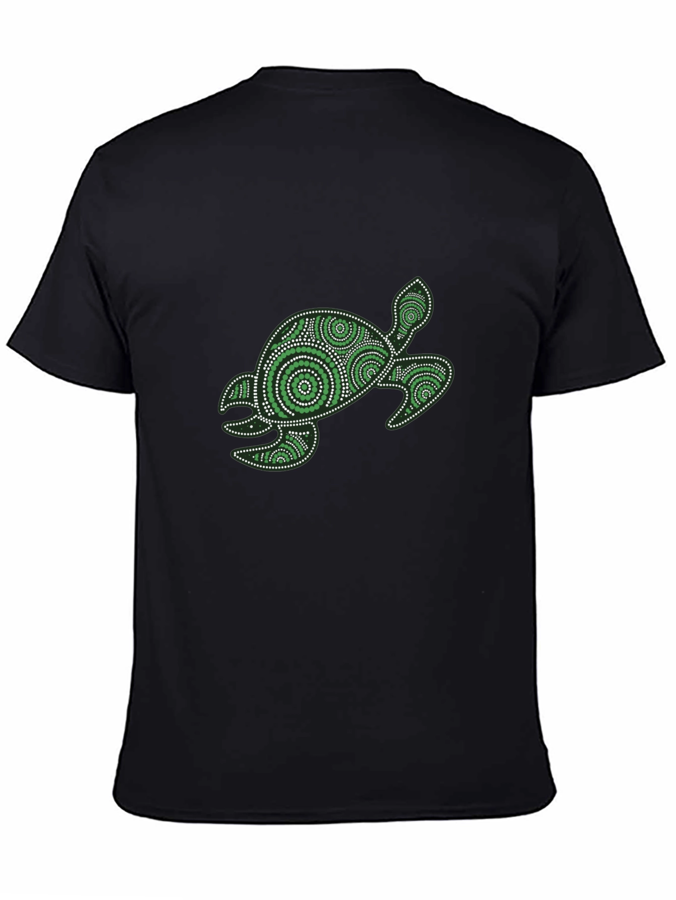 Turtle Graphic T-Shirt - Black Cotton Tee