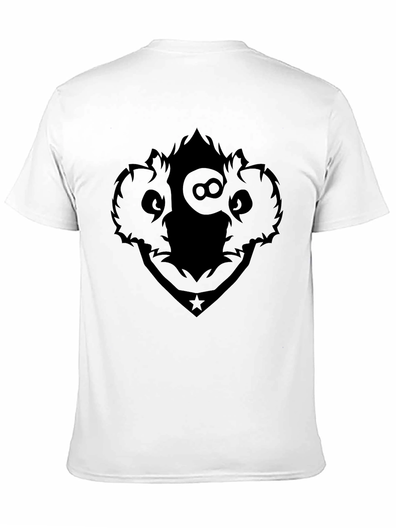 Black Graphic Tee - Abstract Yin Yang Design