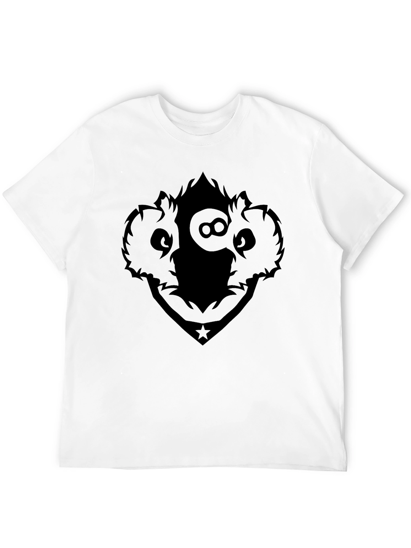 Black Graphic Tee - Abstract Yin Yang Design