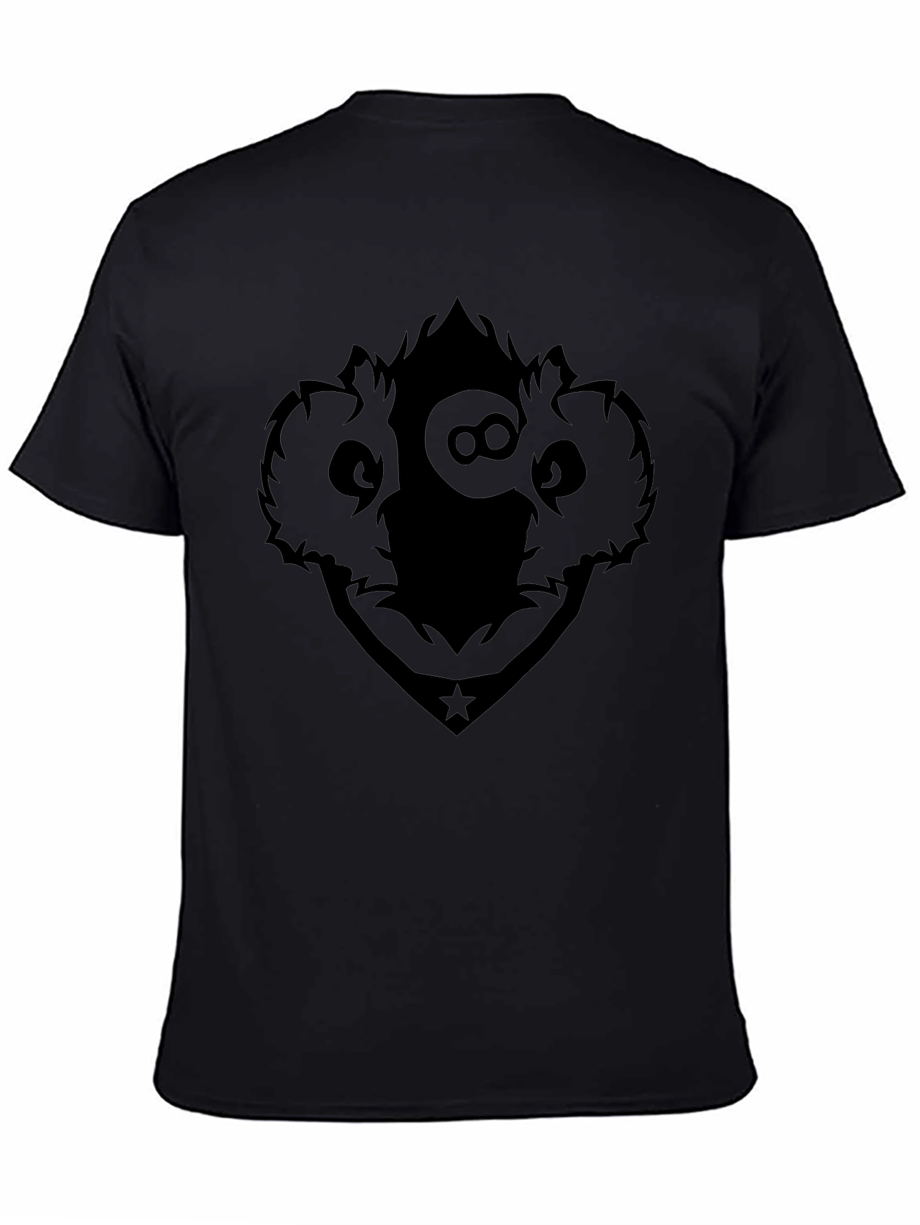 Black Graphic Tee - Abstract Yin Yang Design