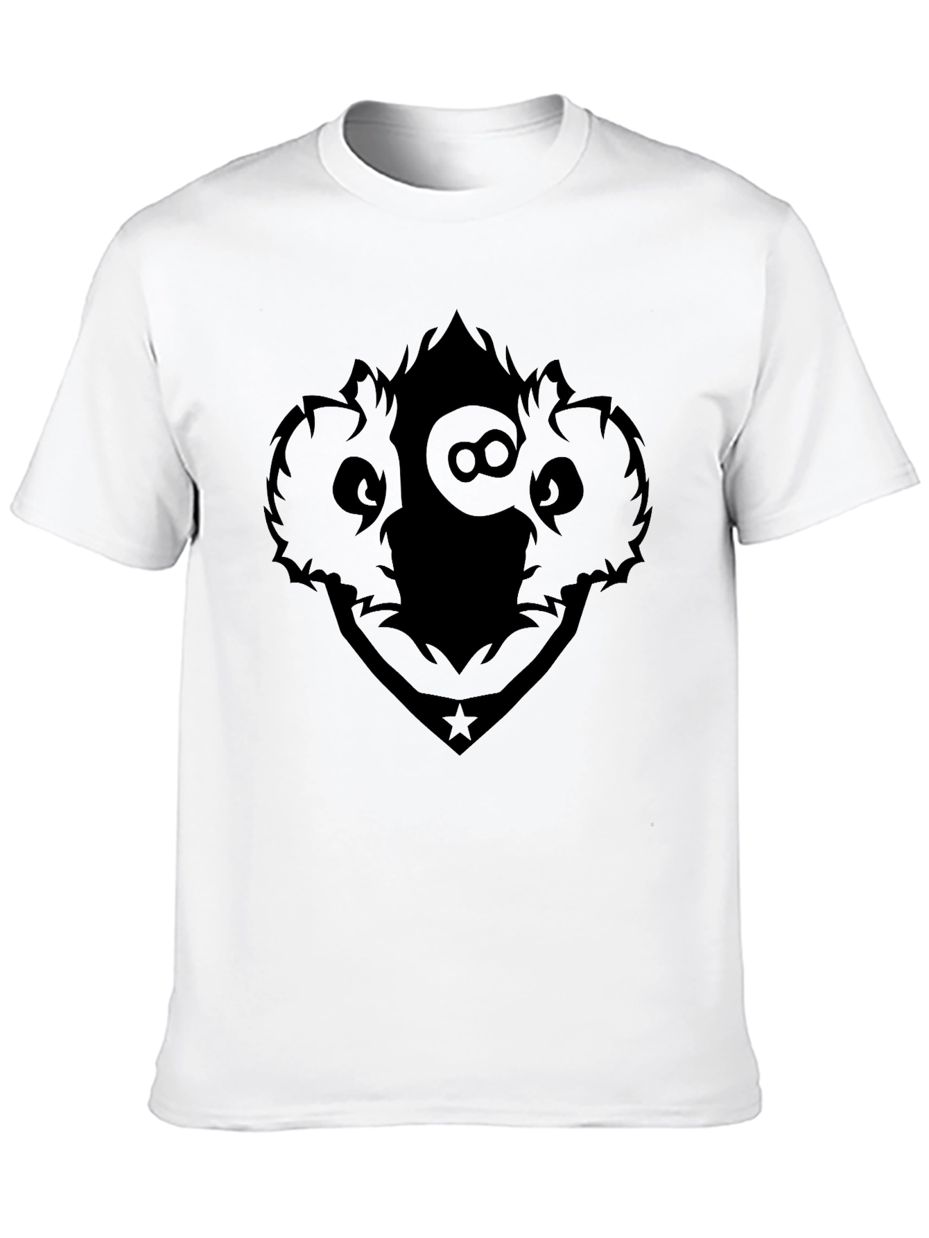 Black Graphic Tee - Abstract Yin Yang Design