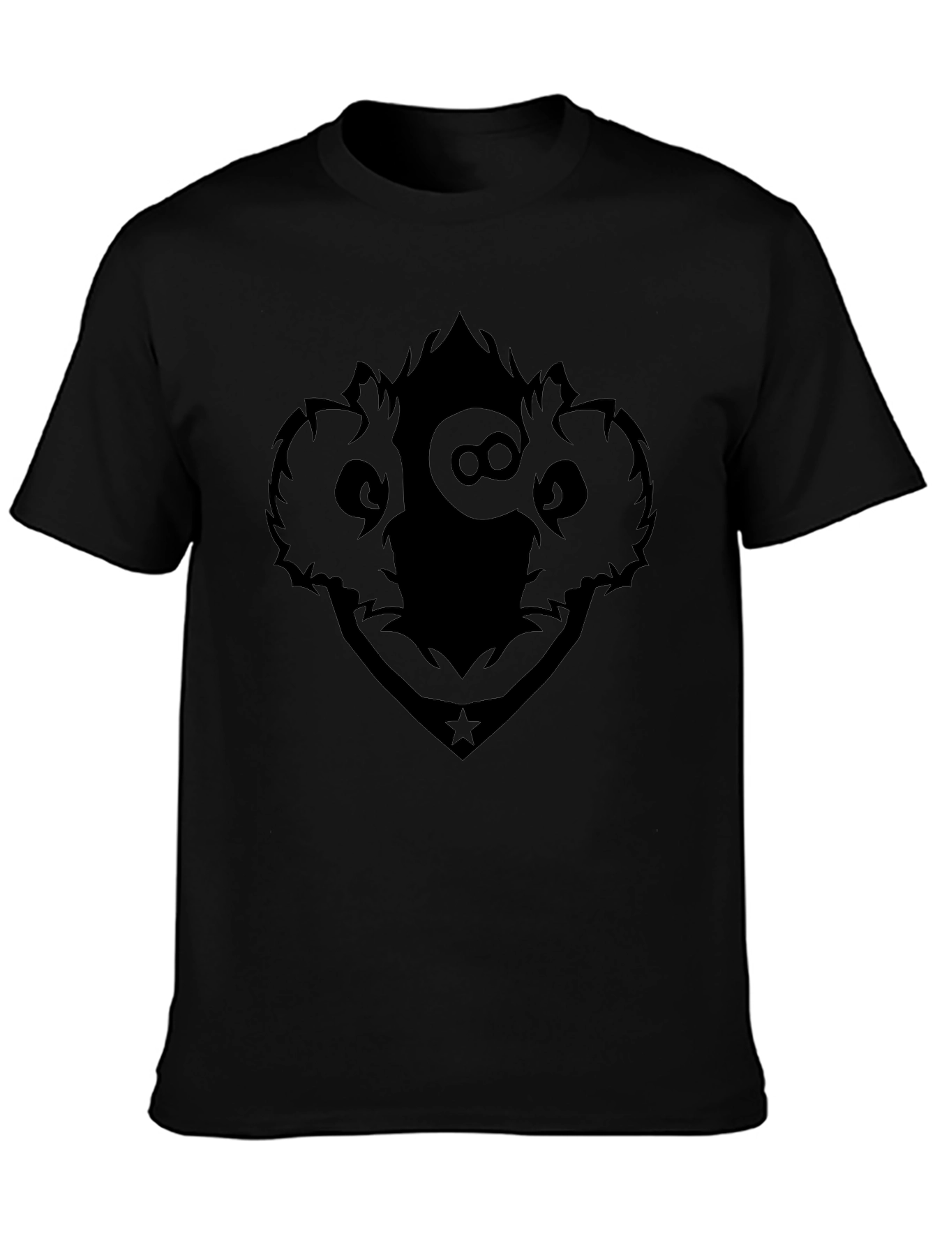 Black Graphic Tee - Abstract Yin Yang Design
