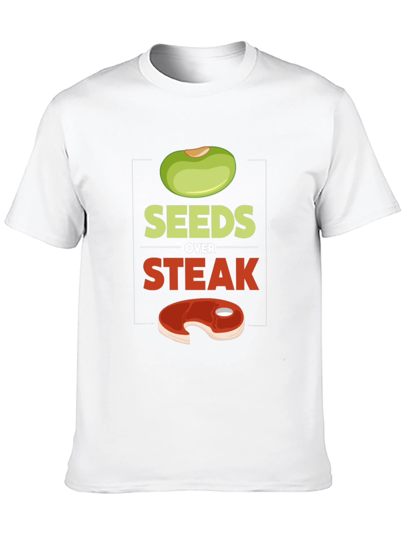 Seeds Over Steak Vegan Graphic T-Shirt