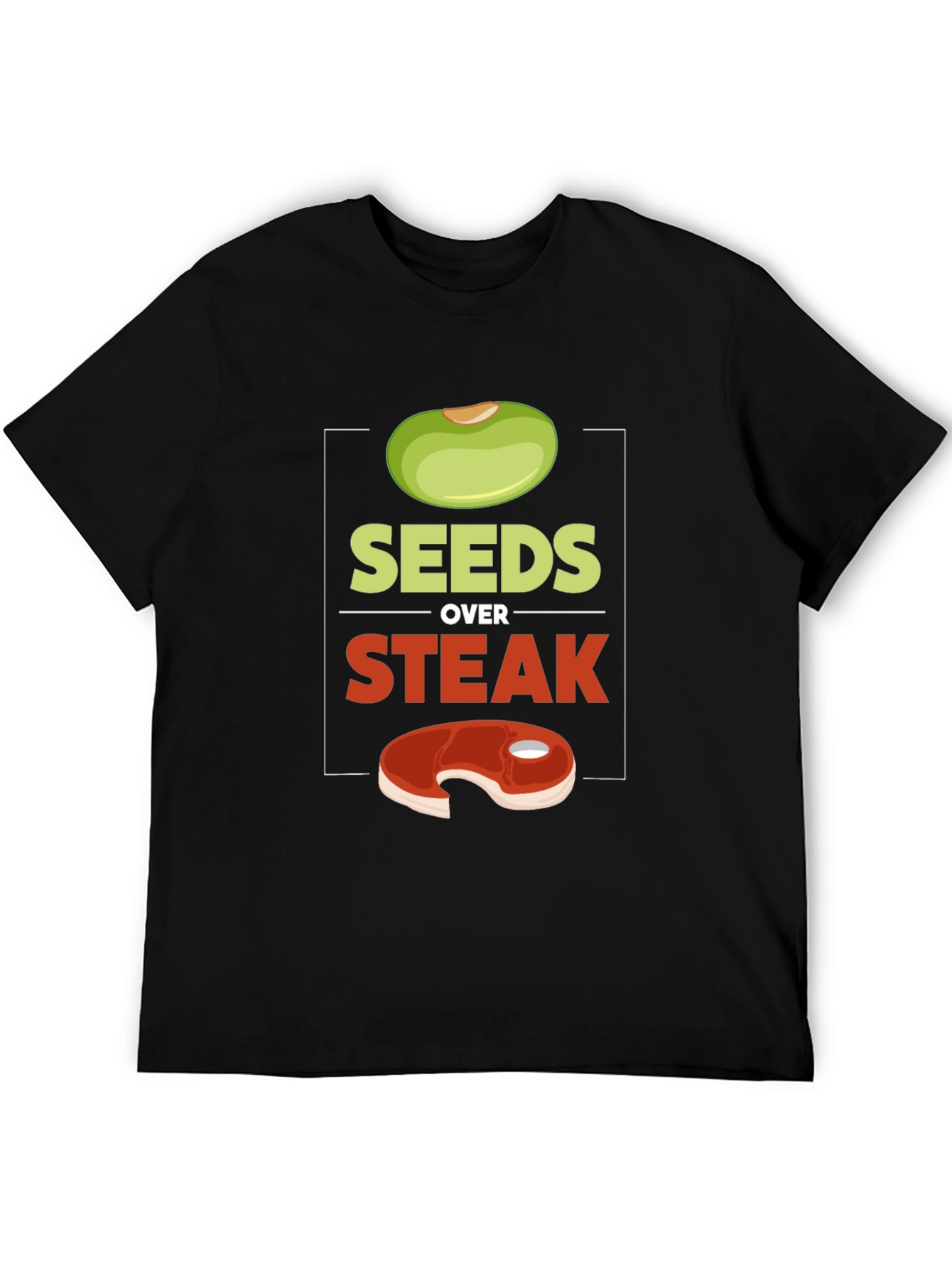 Seeds Over Steak Vegan Graphic T-Shirt