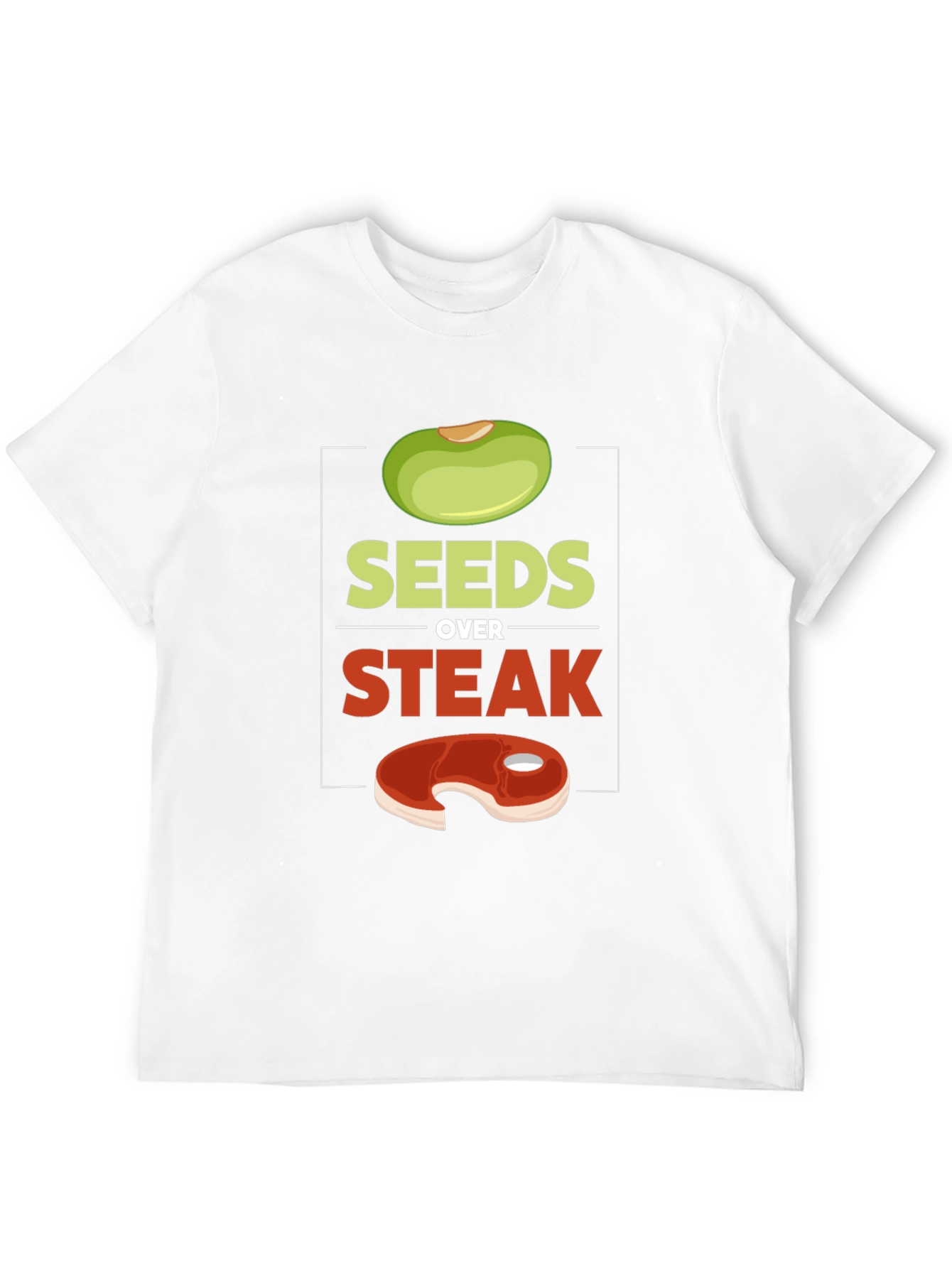 Seeds Over Steak Vegan Graphic T-Shirt