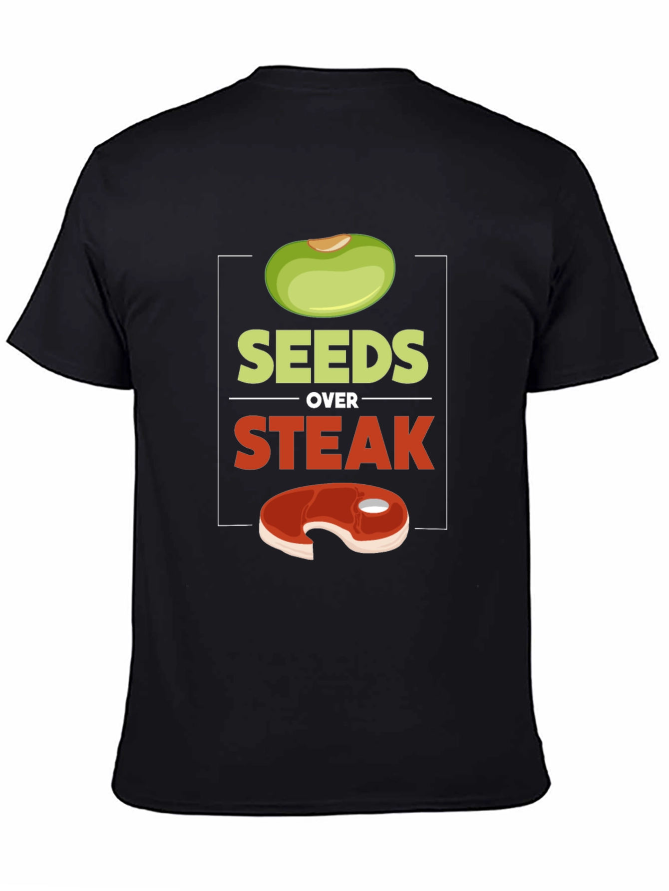 Seeds Over Steak Vegan Graphic T-Shirt