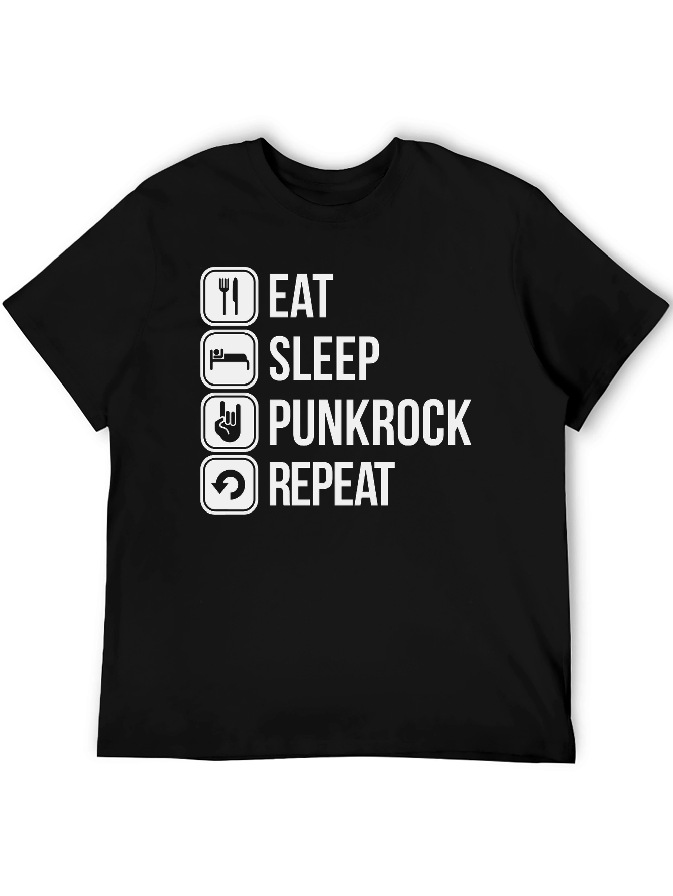 Eat Sleep Punkrock Repeat Graphic T-Shirt