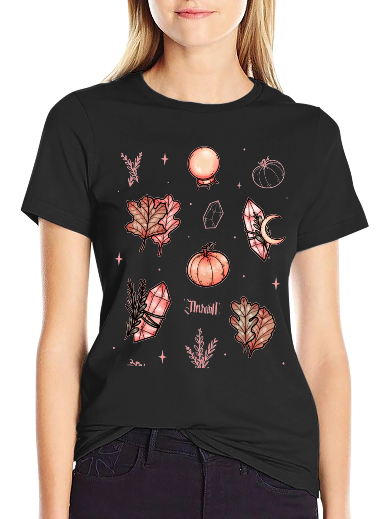 Autumnal Mystic Black T-Shirt