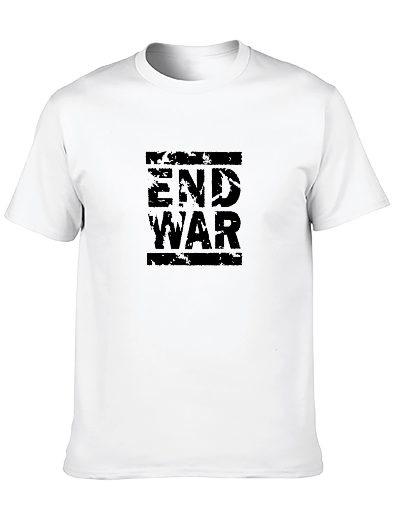 End War Graphic T-Shirt - Black Crew Neck Tee
